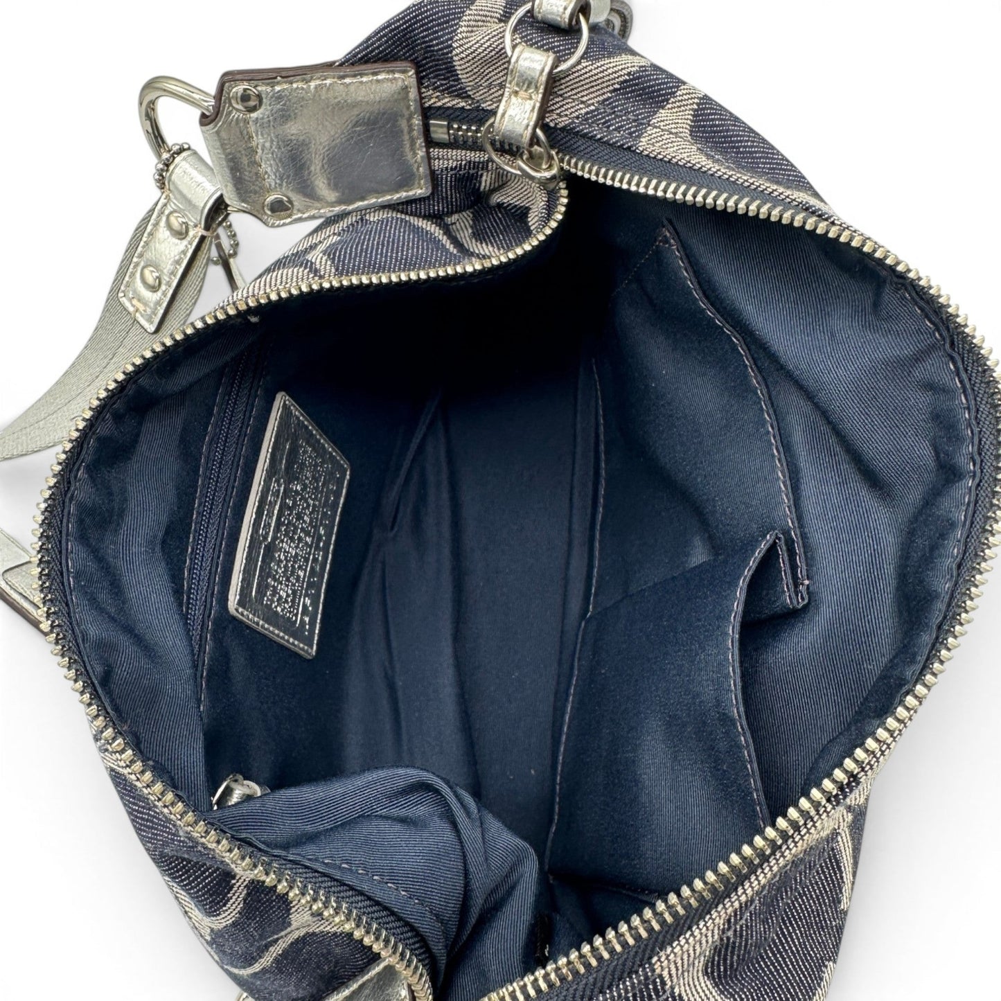 Vintage Coach F17434 Schultertasche aus Jeansstoff