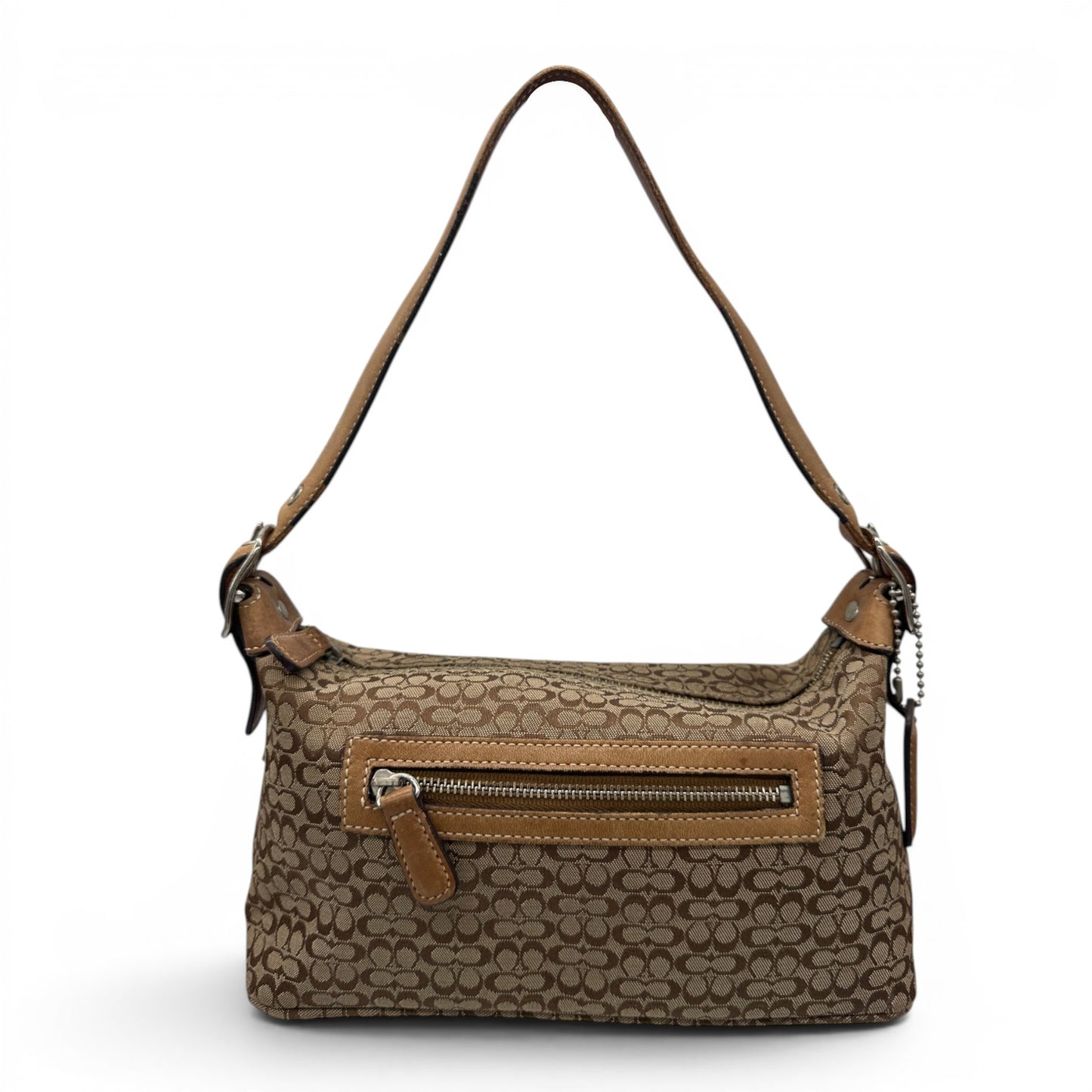 Sac bandoulière vintage Coach 6332 marron à monogramme