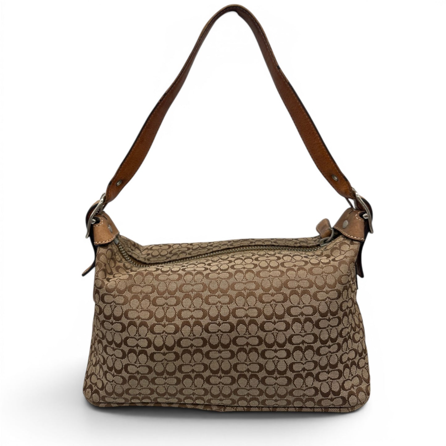 Sac bandoulière vintage Coach 6332 marron à monogramme
