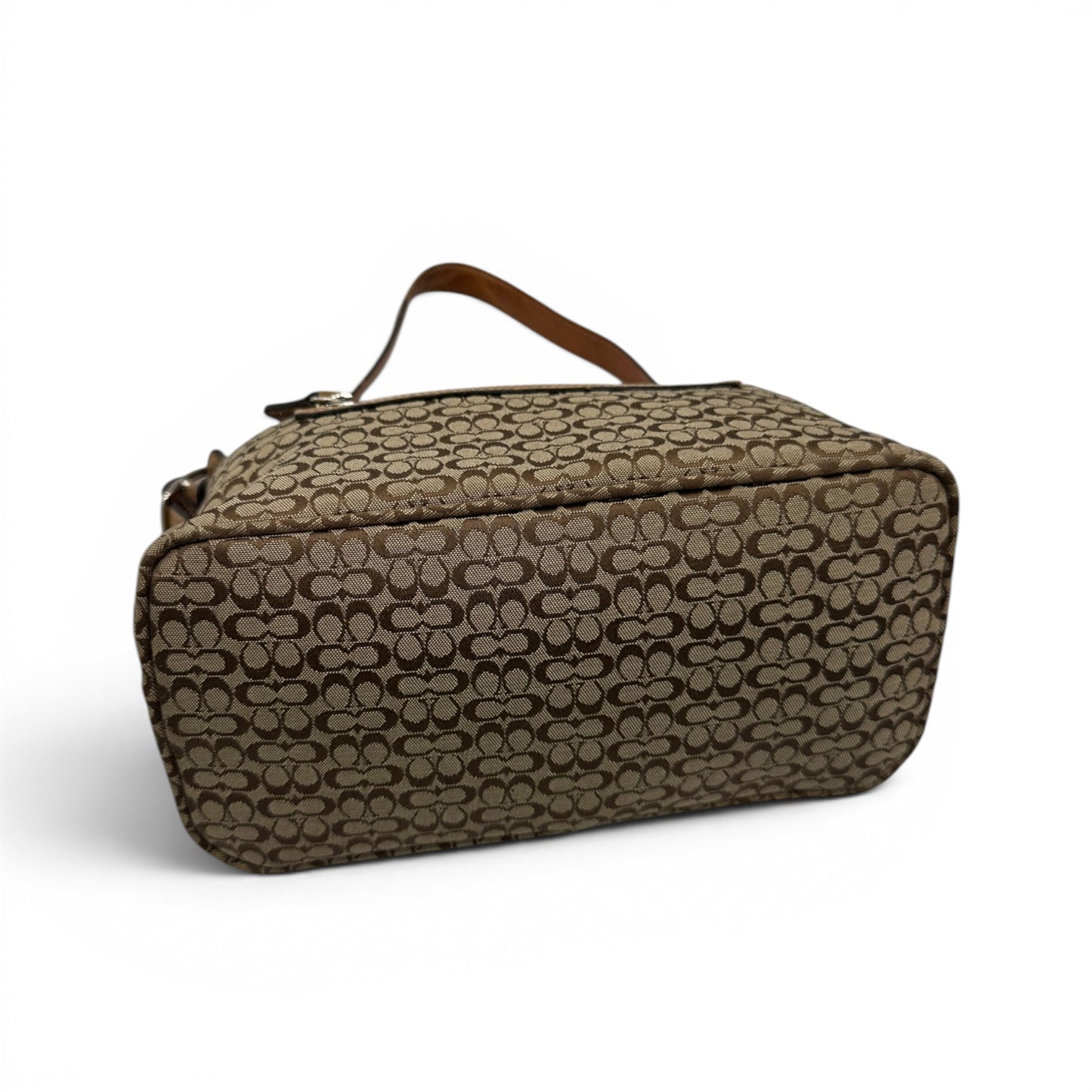 Sac bandoulière vintage Coach 6332 marron à monogramme