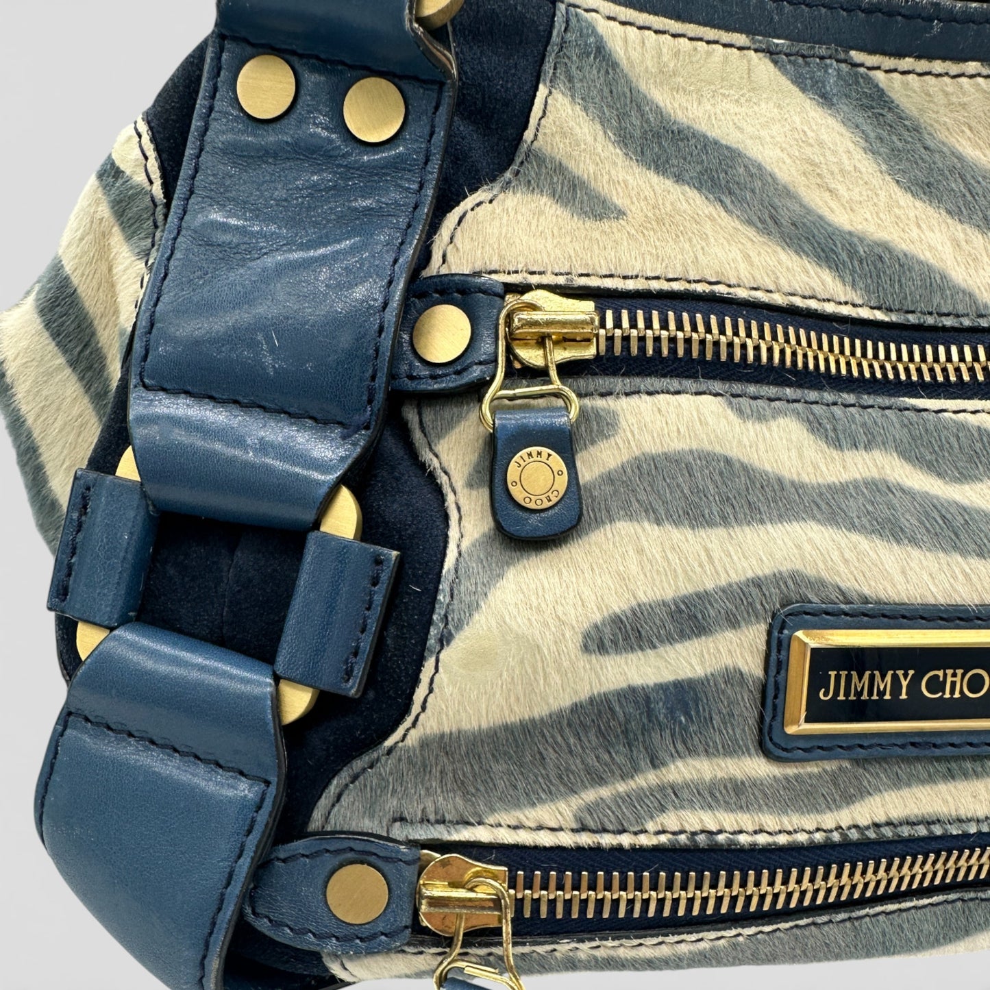 Jimmy Choo Mahala Zebra Handbag