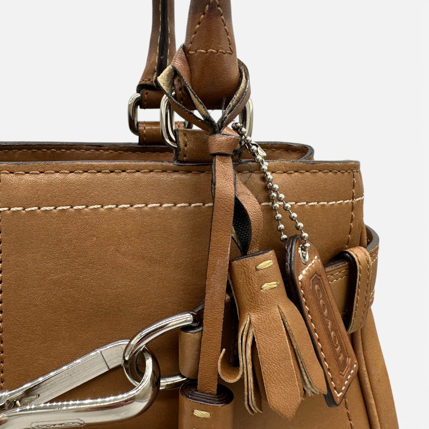 Vintage Coach 8A70 Hampton Clip Tote Handbag