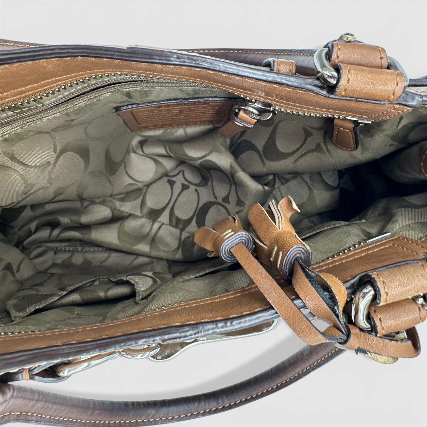 Vintage Coach 8A70 Hampton Clip Tote Handbag