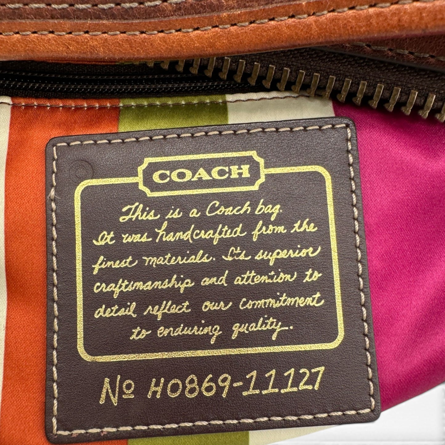 Vintage Coach 11127 Turnlock Legacy Shoulder Bag