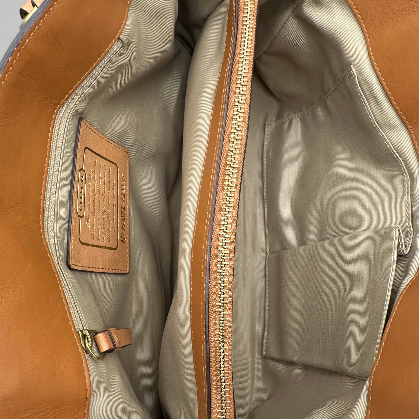 Vintage Coach 12216 Denim Patchwork Turnlock Handtasche