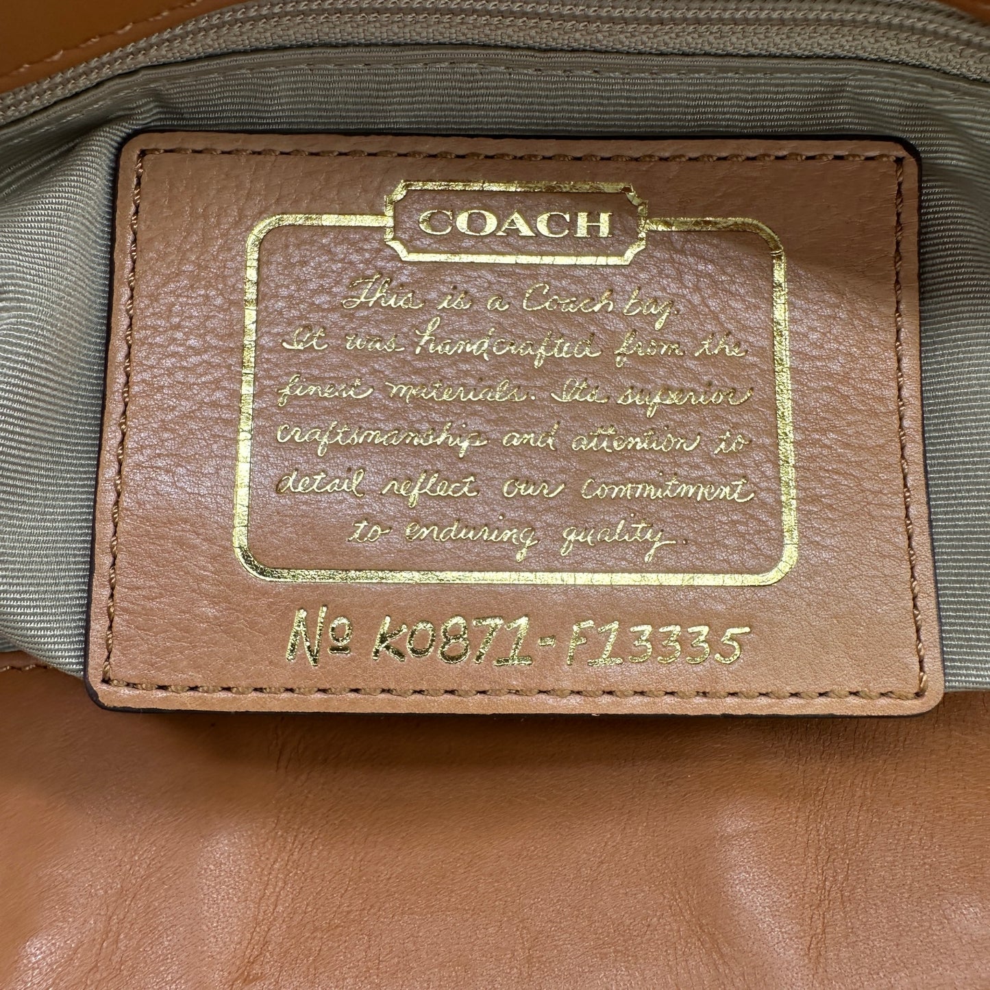 Vintage Coach 12216 Denim Patchwork Turnlock Handtasche