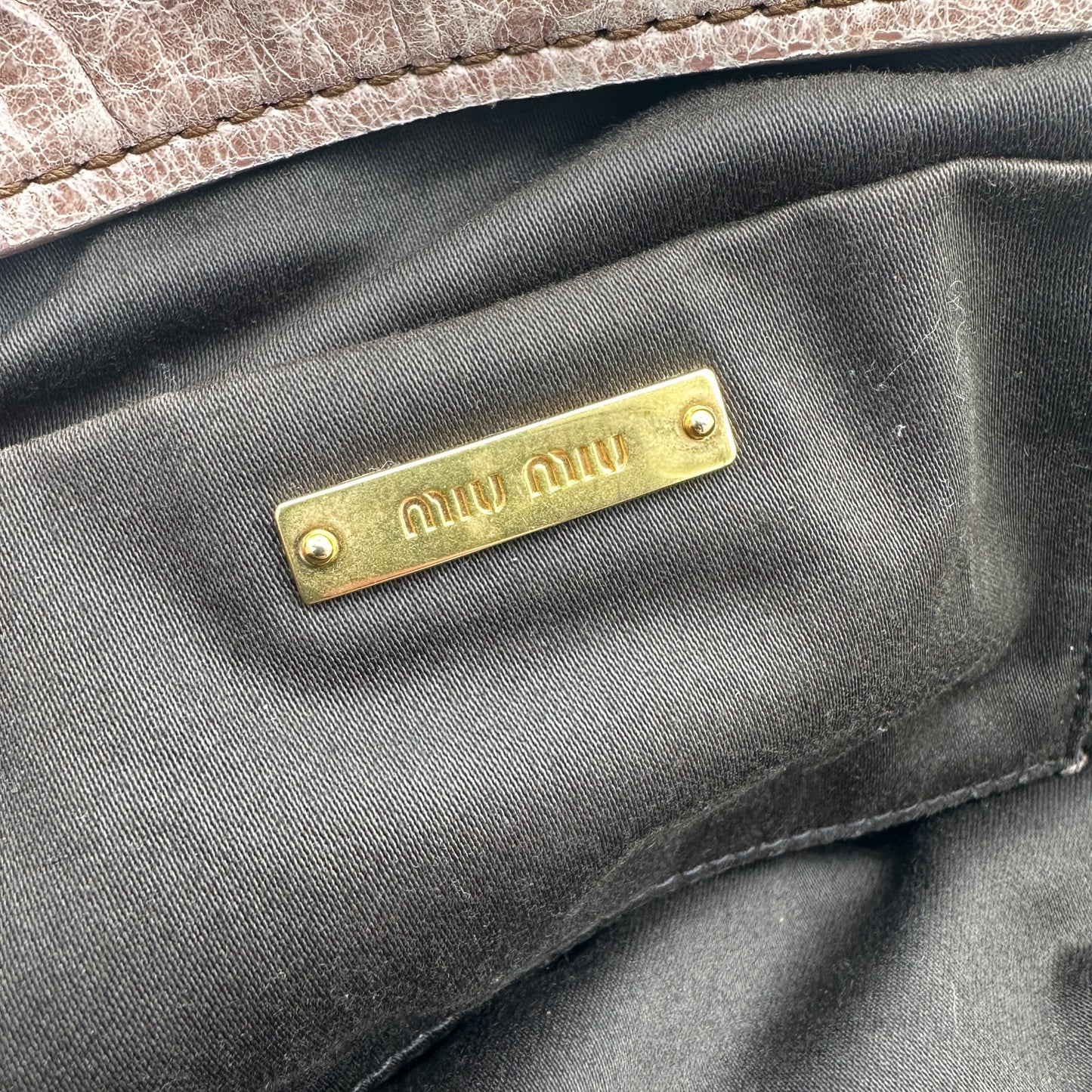 Vintage Miu Miu 2-Way Nappa Leather Handbag