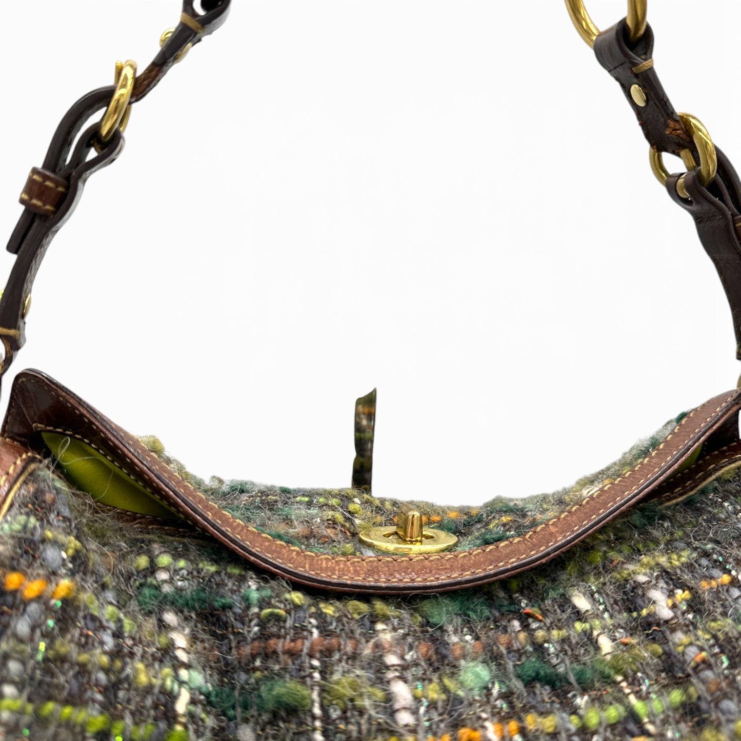 Vintage Coach 8F16 Legacy Tweed Shoulder Bag