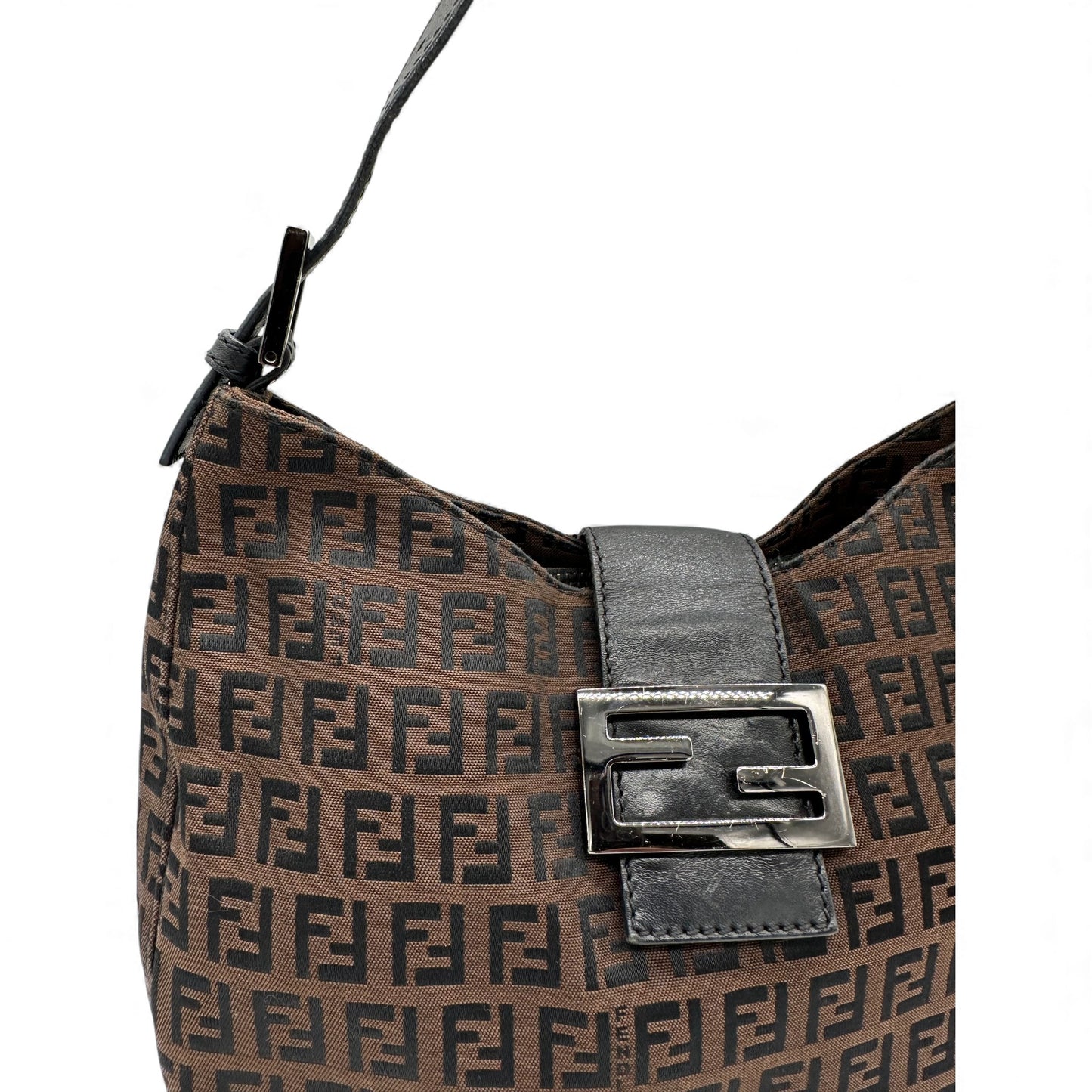 Vintage Fendi Baguette Shoulder Bag Zucchino Monogram