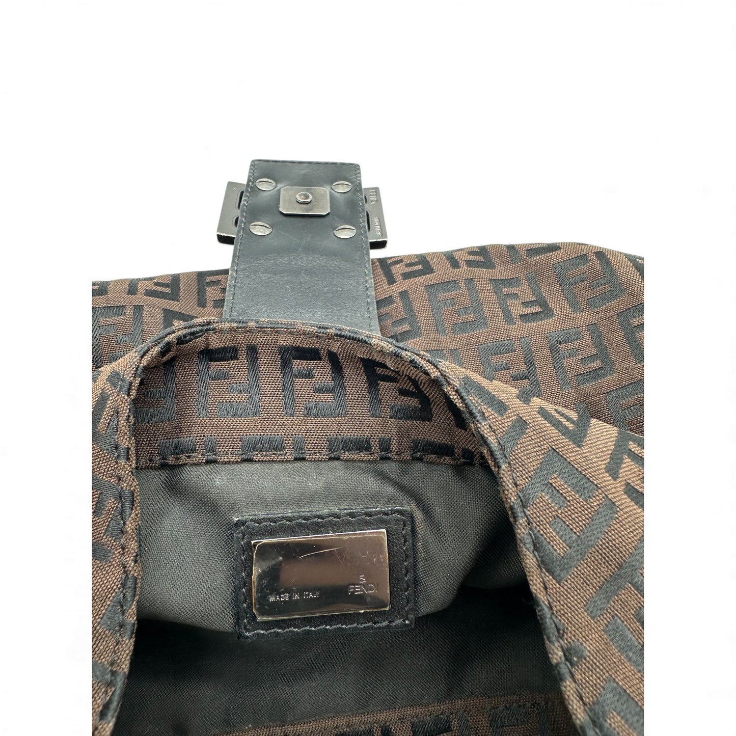 Vintage Fendi Baguette Shoulder Bag Zucchino Monogram