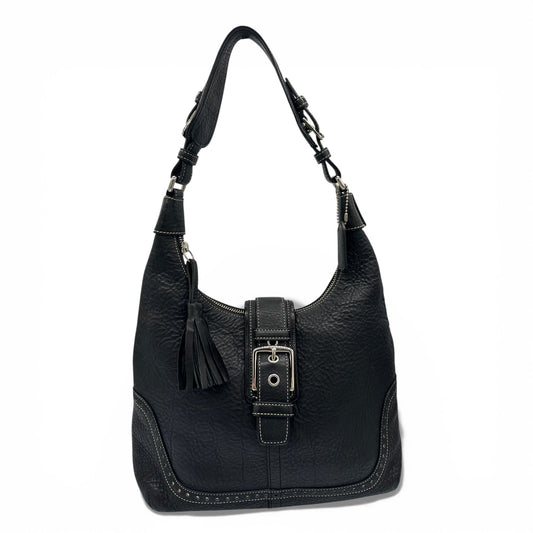 Vintage Coach Crescent Soho Schultertasche mit Schnalle