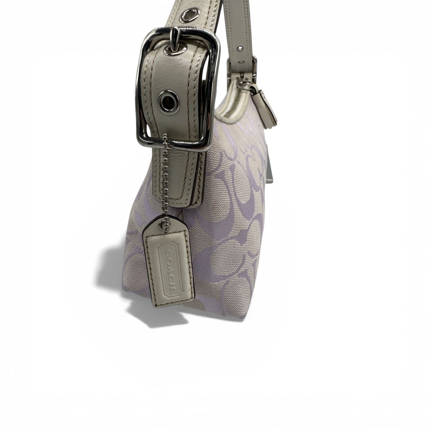 Vintage Coach 8K01 Lilac East West Baguette Shoulder Bag