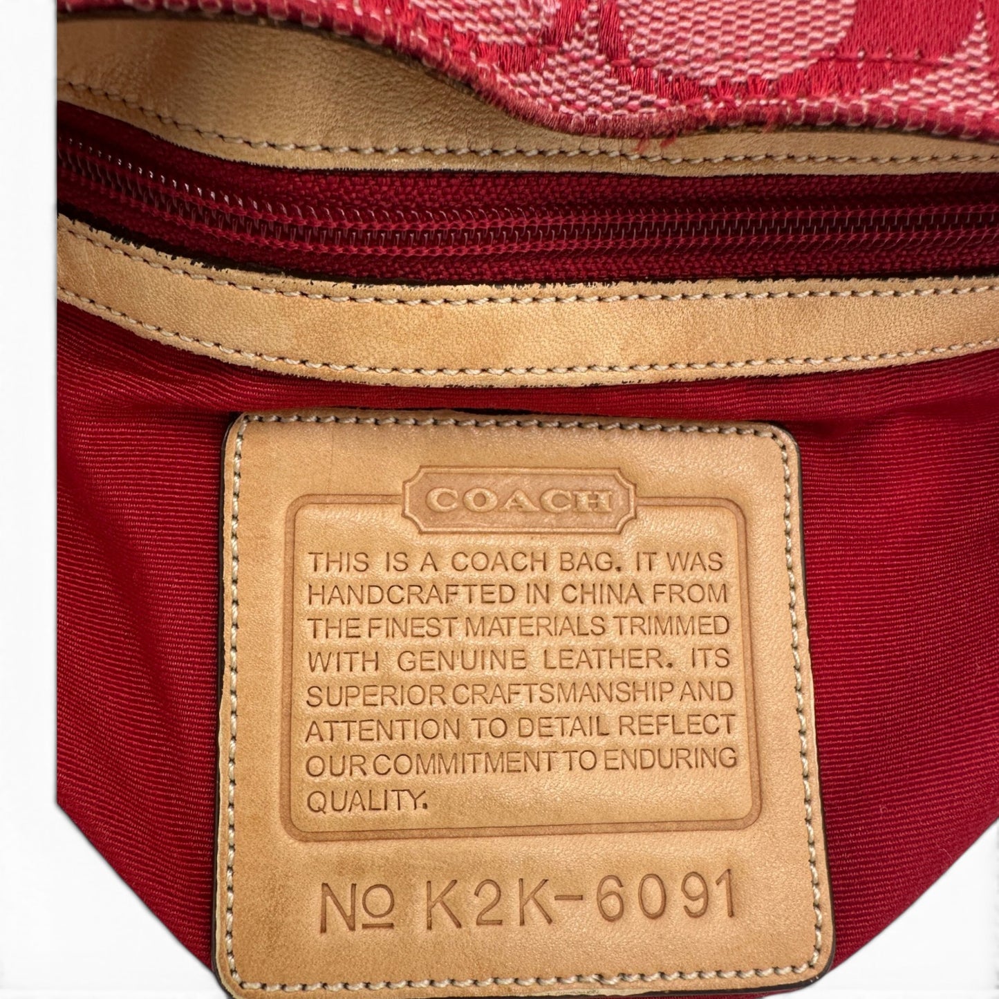 Sac bandoulière vintage Coach 6091 Hamptons à clip