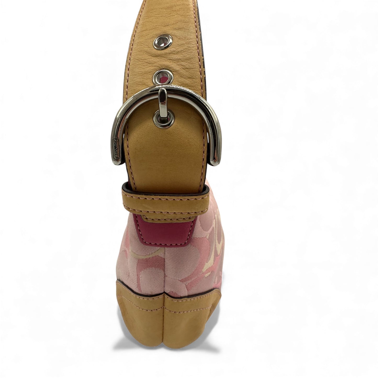 Vintage Coach 1850 Baby Pink Optic Monogram Shoulder Bag