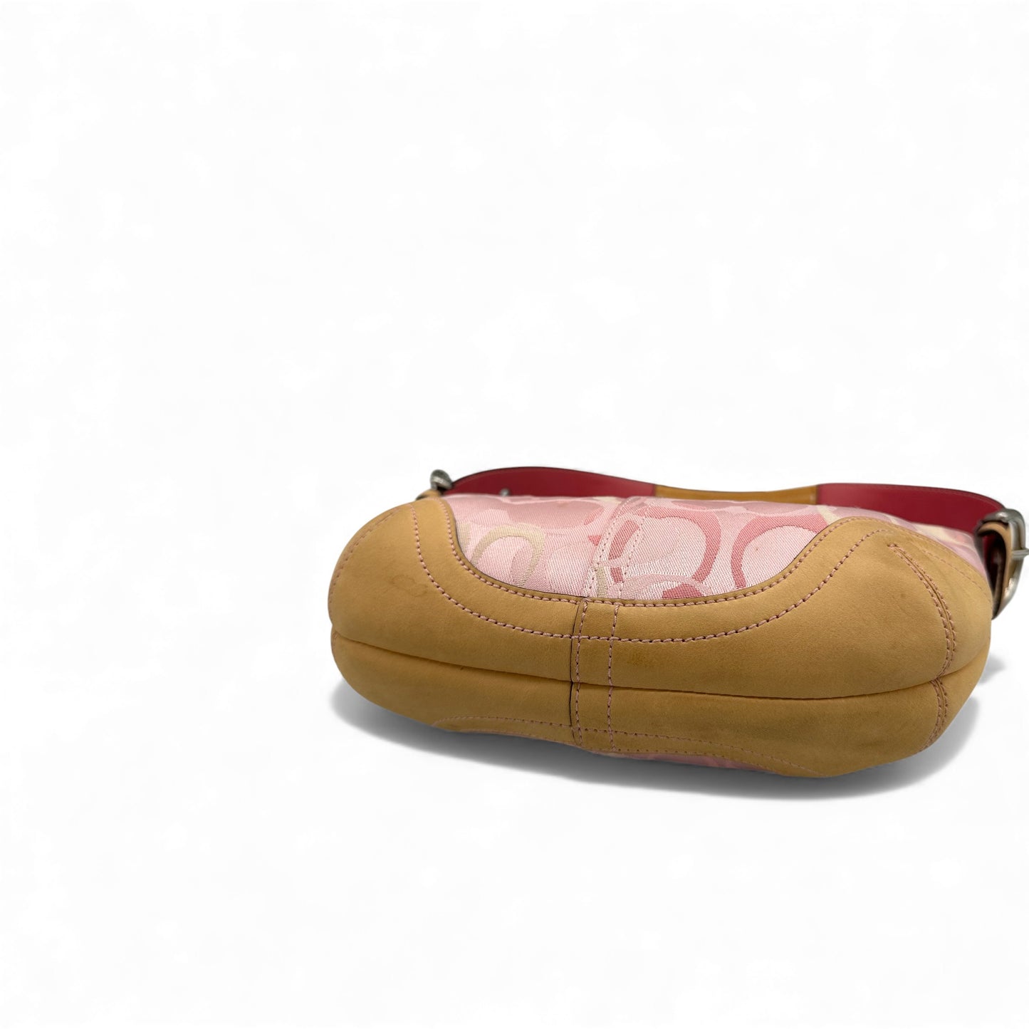 Vintage Coach 1850 Baby Pink Optic Monogram Shoulder Bag