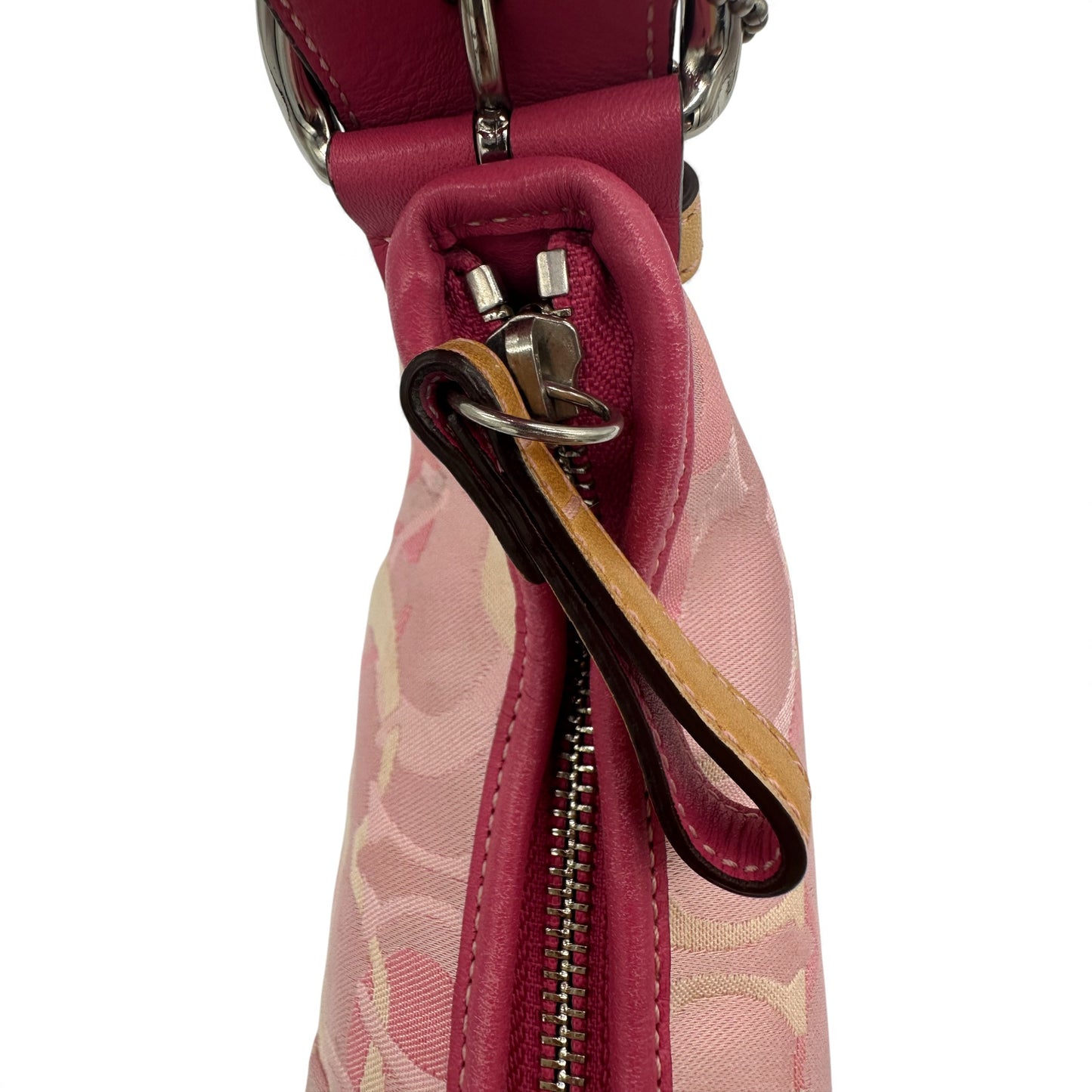 Vintage Coach 1850 Baby Pink Optic Monogram Shoulder Bag