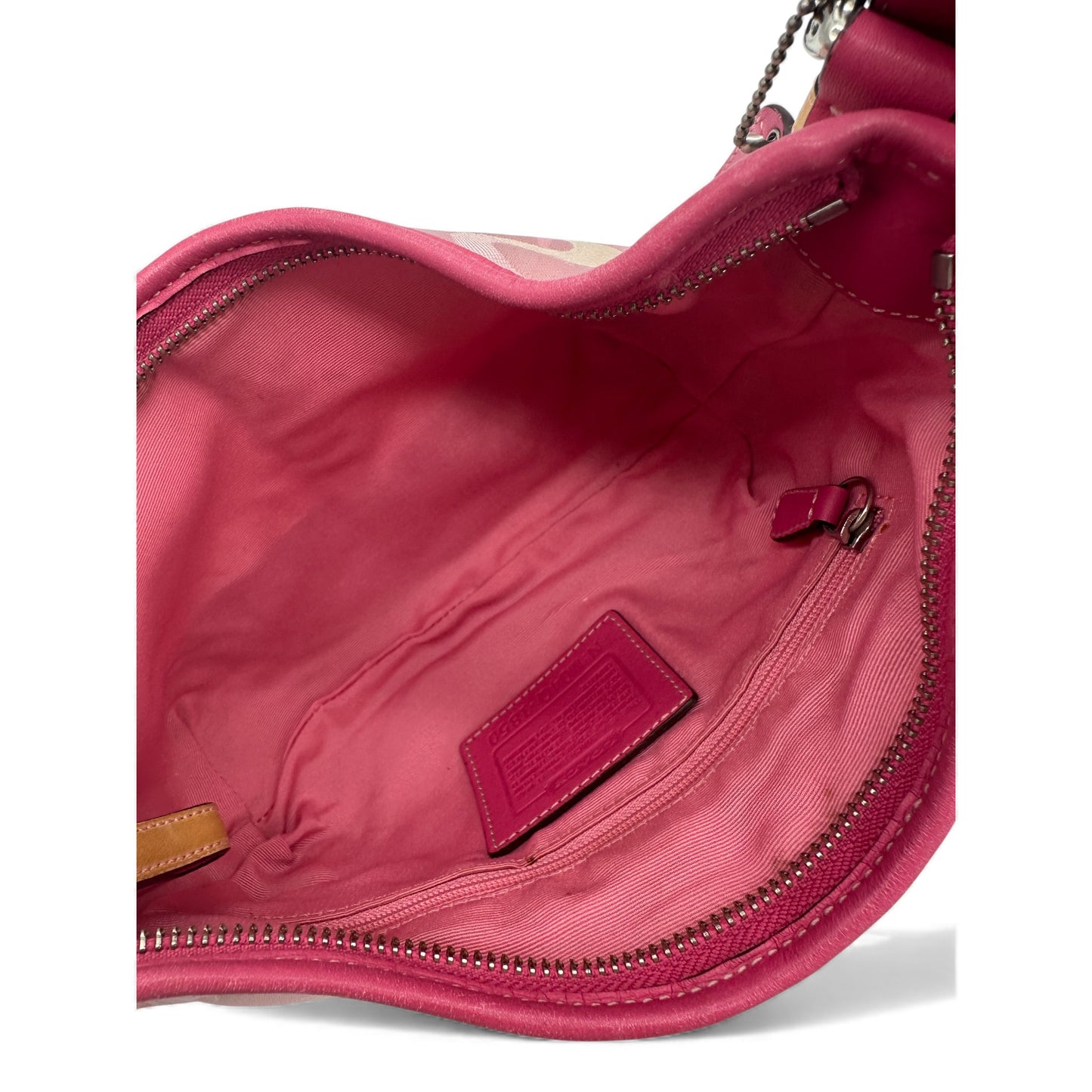 Vintage Coach 1850 Baby Pink Optic Monogram Shoulder Bag