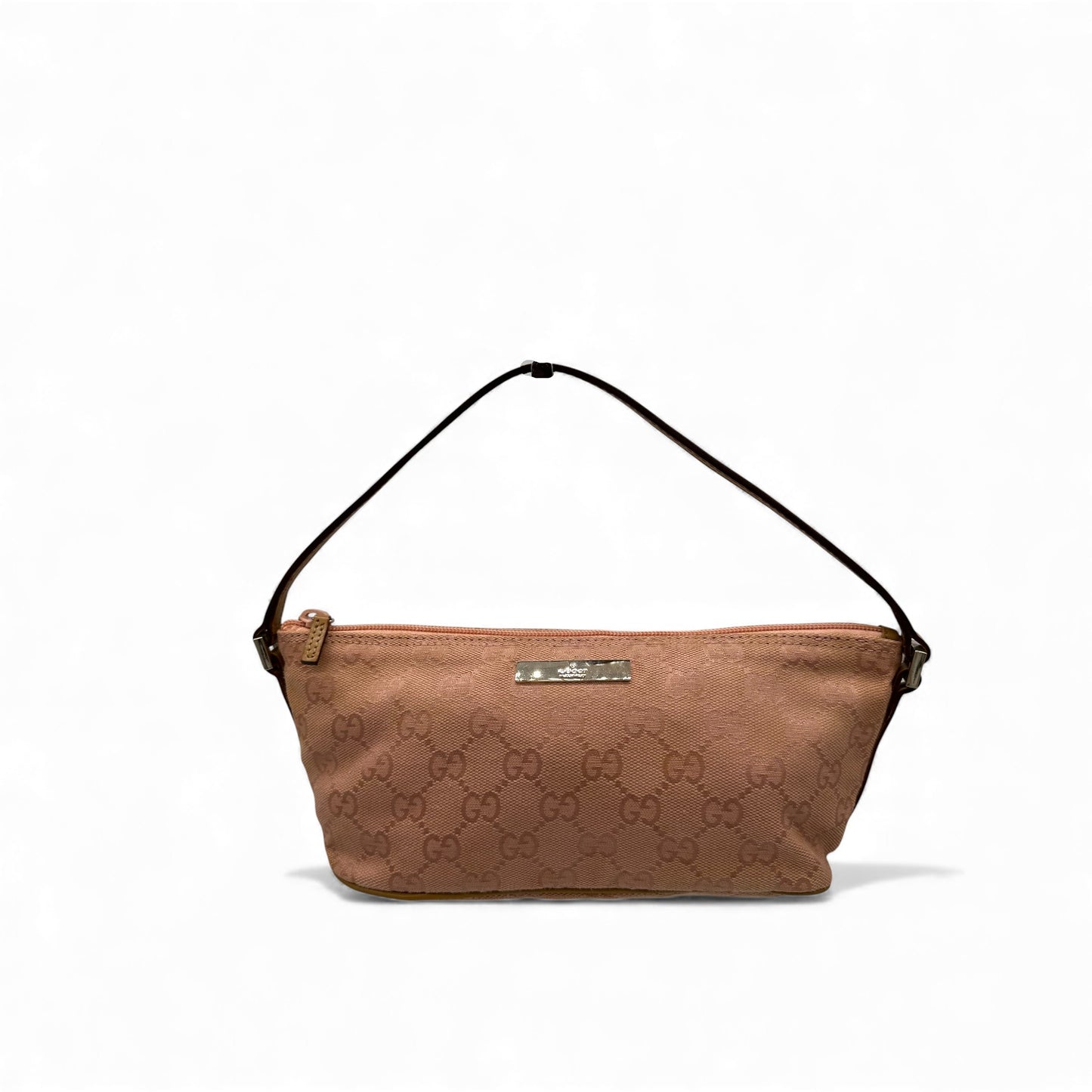 Vintage Gucci Pink Boat Pochette Shoulder Bag