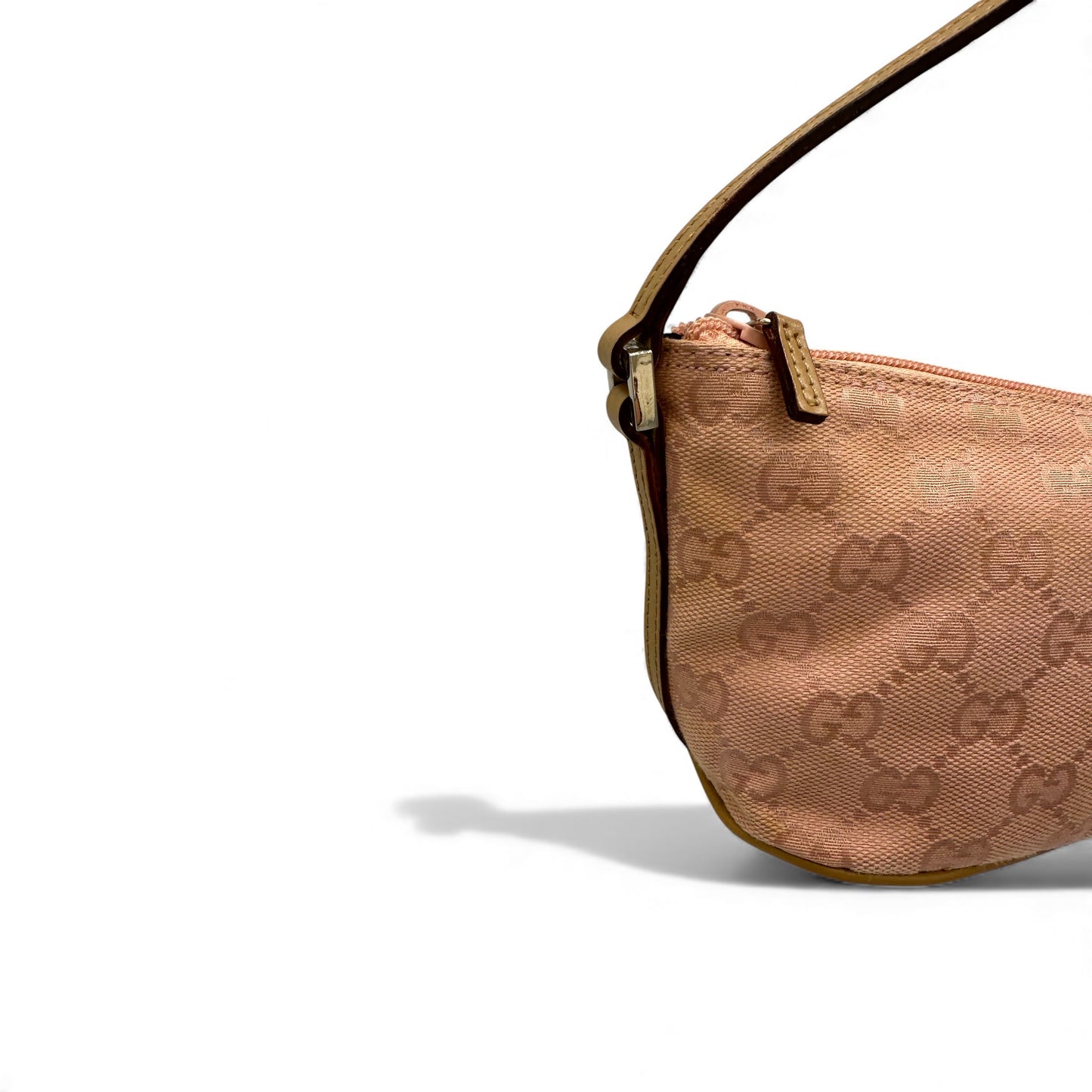 Vintage Gucci Pink Boat Pochette Shoulder Bag