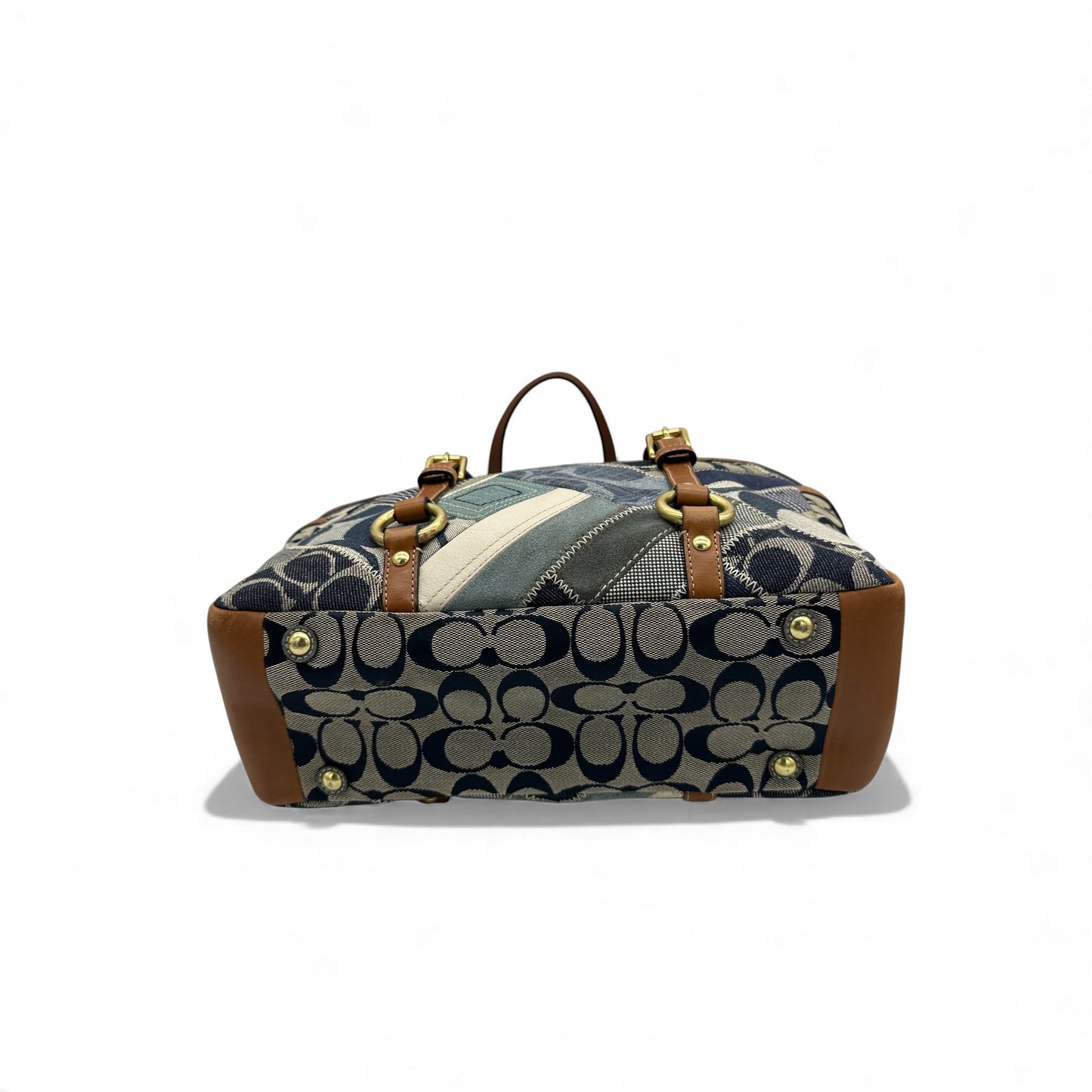 Vintage Coach 12217 Denim Patchwork Tote Shoulder Bag