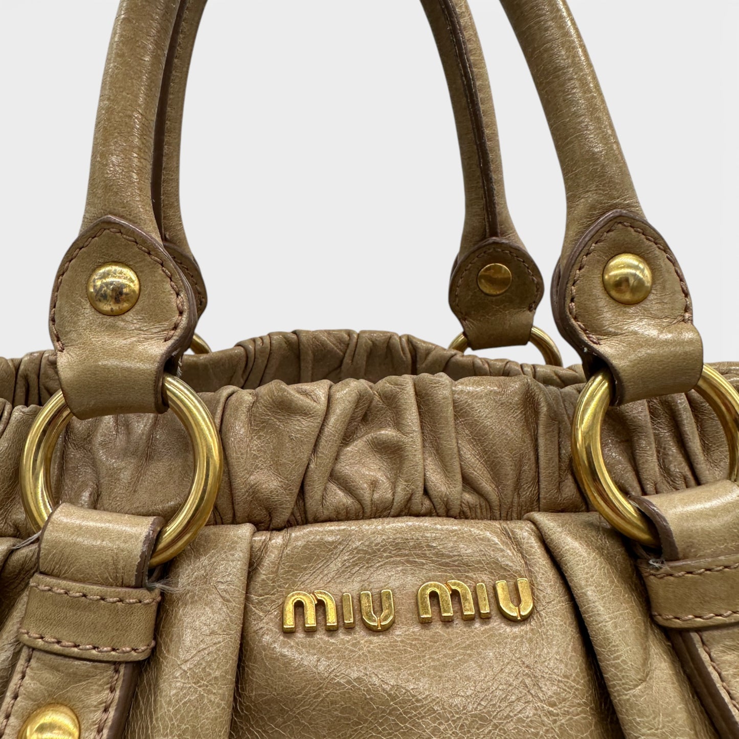 Vintage Miu Miu Vitello Shine 2-Way Handbag