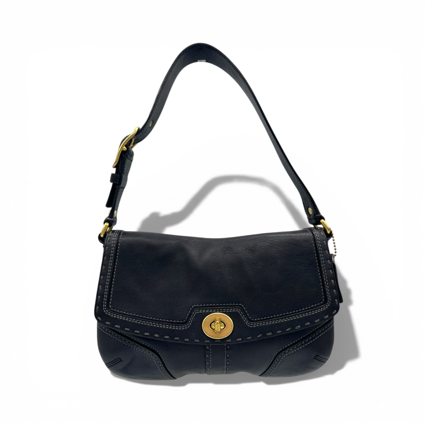 Vintage Coach 11542 Flap Turnlock Shoulder Bag