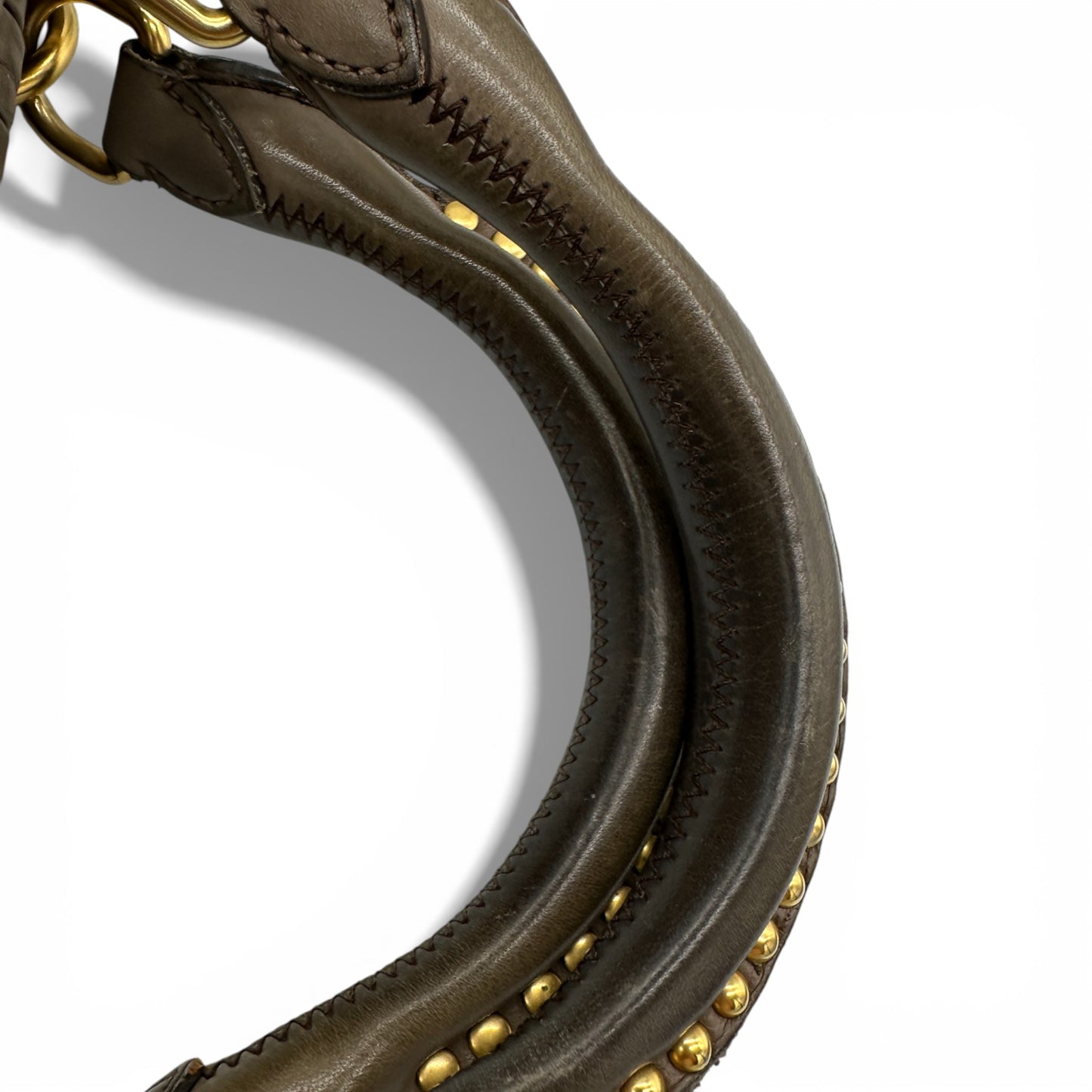 Vintage Miu Miu Pleated Leather Handbag