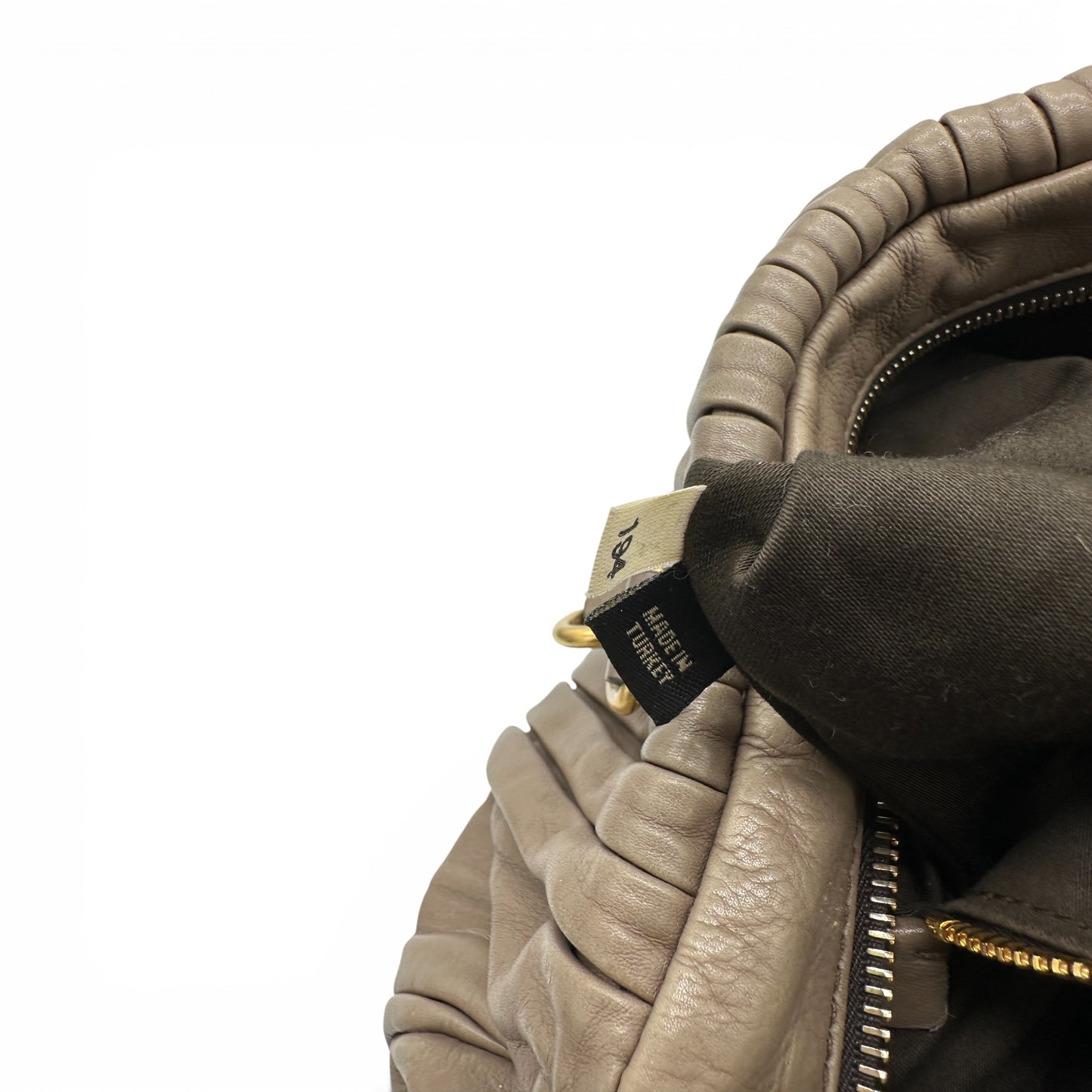 Vintage Miu Miu Pleated Leather Handbag