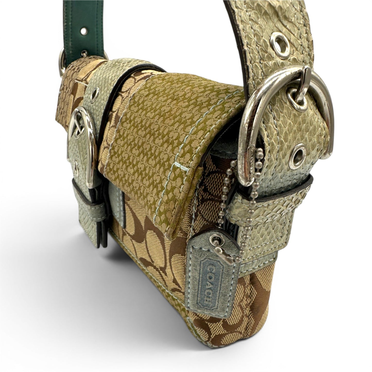 Vintage Coach 3689 Python Trim Soho Shoulder Bag