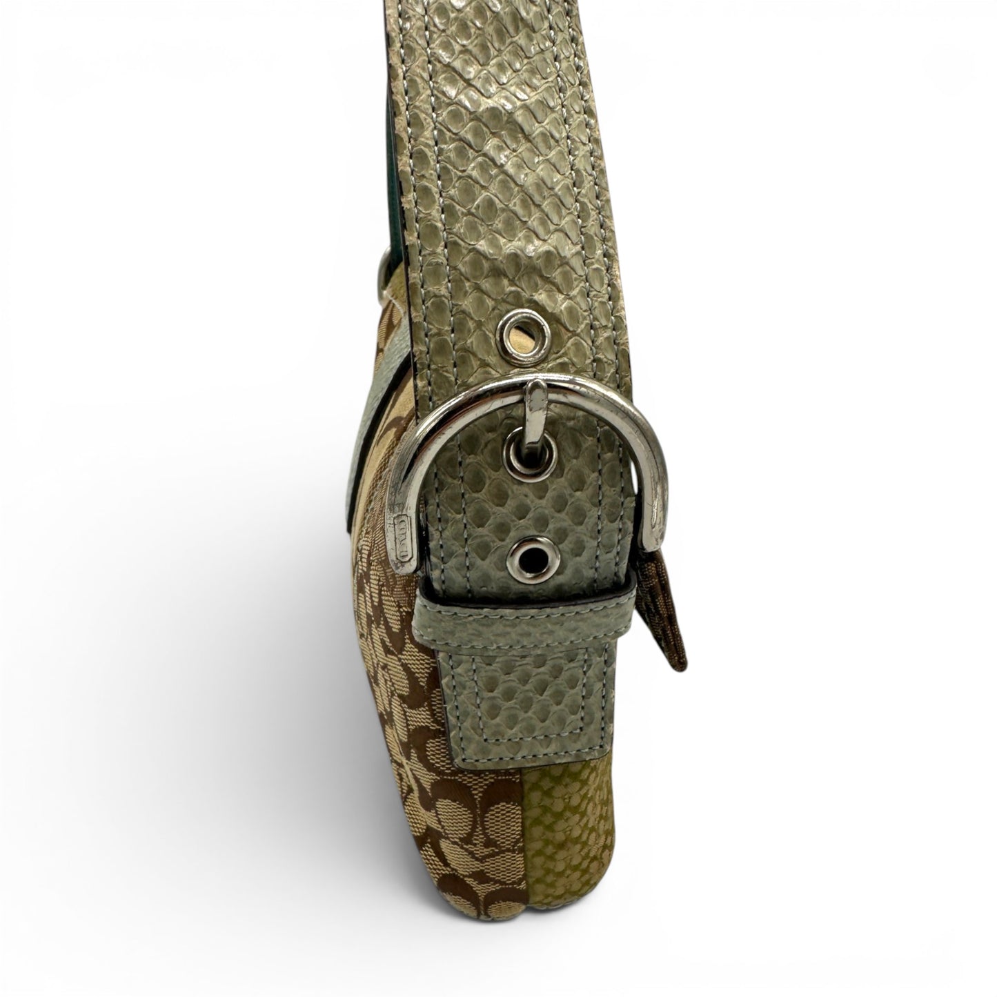 Vintage Coach 3689 Python Trim Soho Shoulder Bag