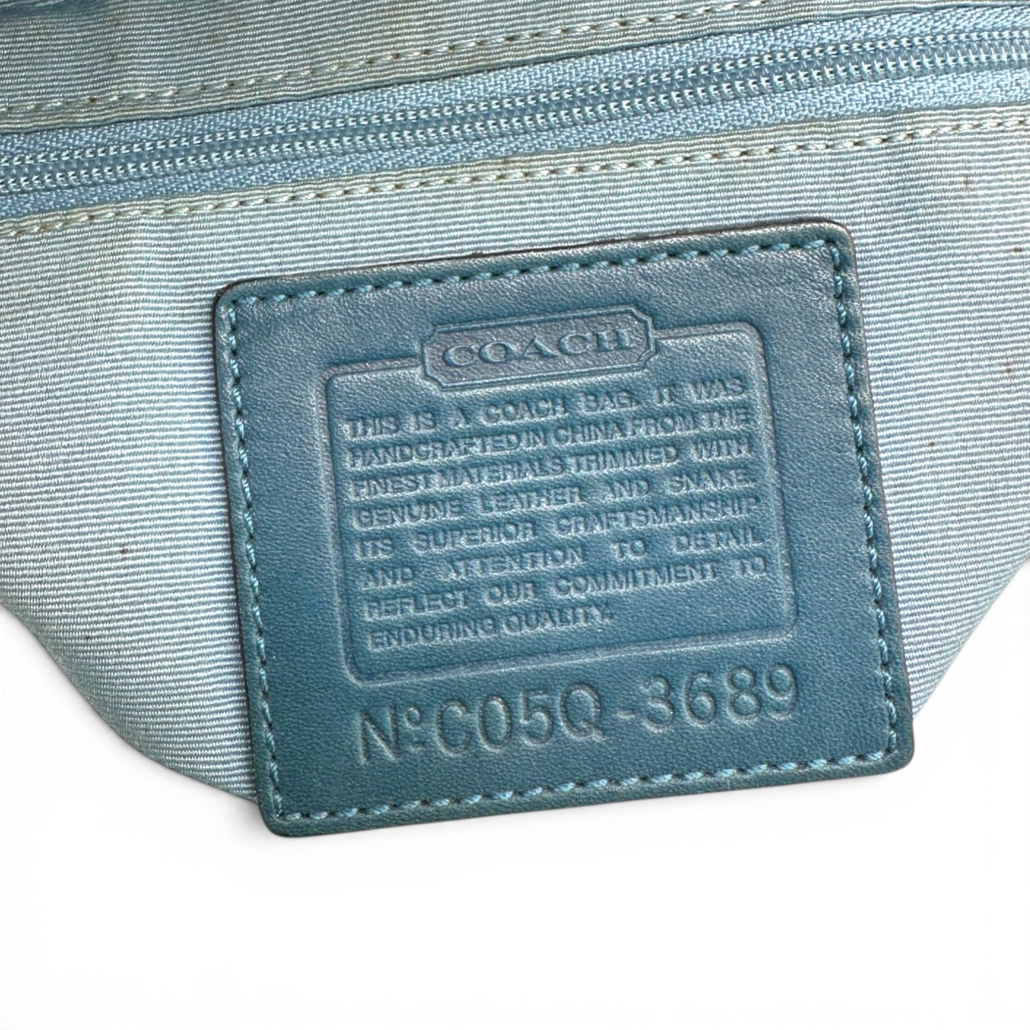 Vintage Coach 3689 Python Trim Soho Shoulder Bag