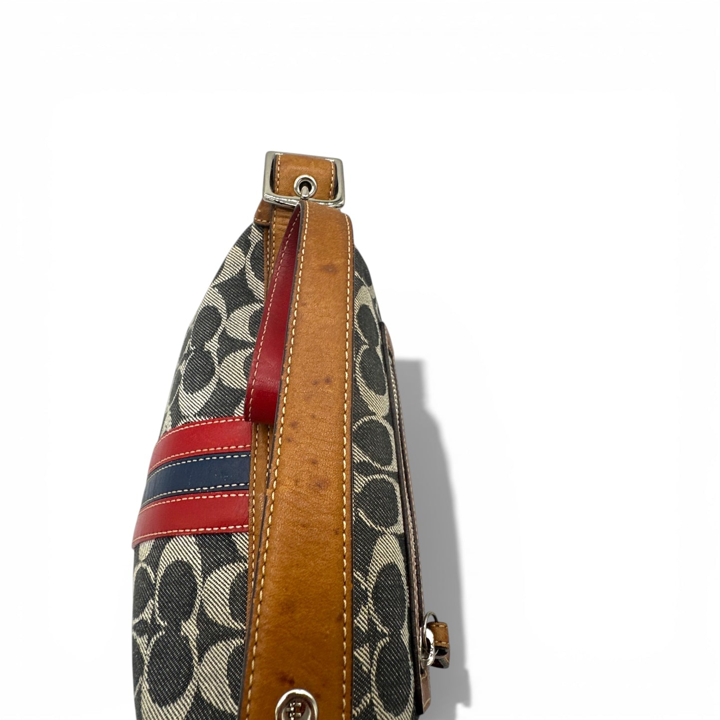 Sac bandoulière vintage Coach 7022 en denim monogrammé