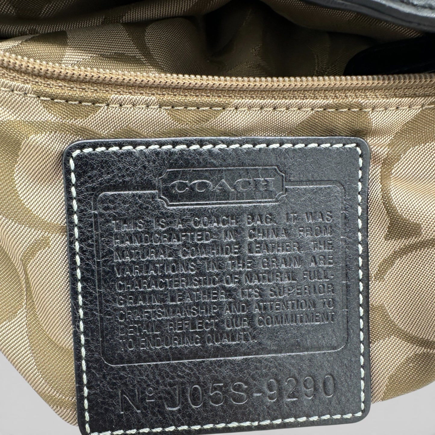 Vintage Coach 9290 Hamptons Clip Tote Handbag