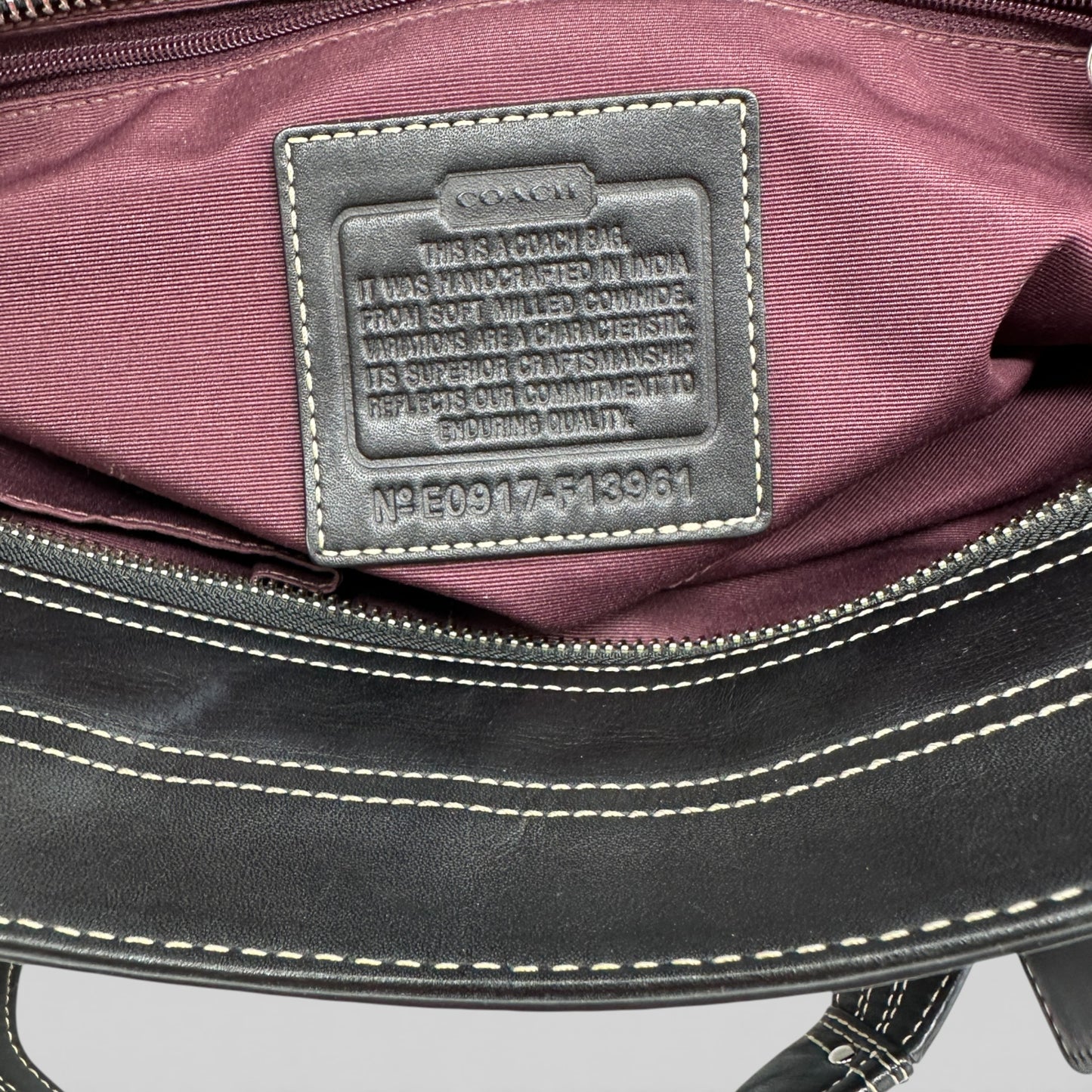 Vintage Coach F13961 Hampton Carryall Shoulder Bag