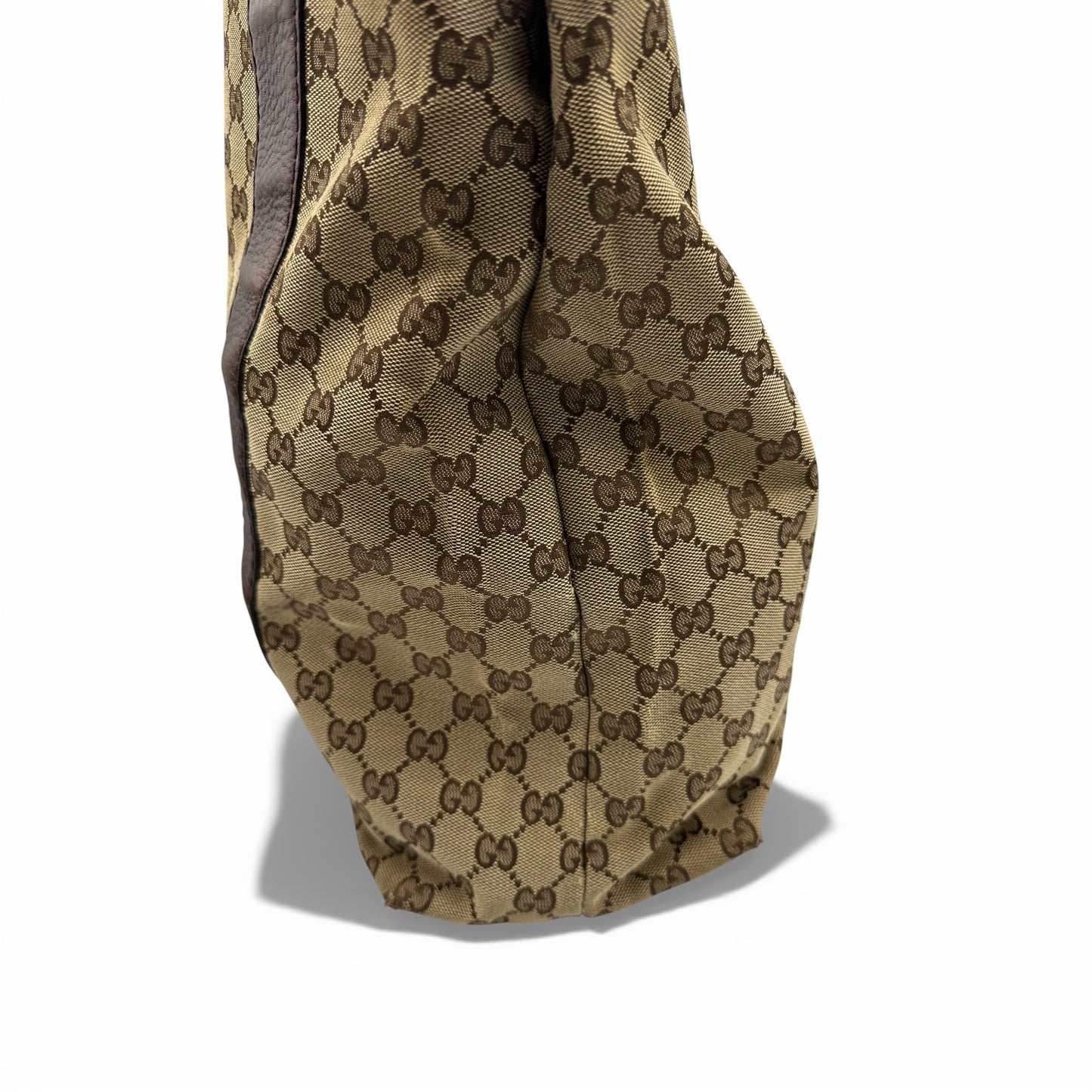 Vintage Gucci 232946 Bamboo Monogram Large Tote Shoulder Bag