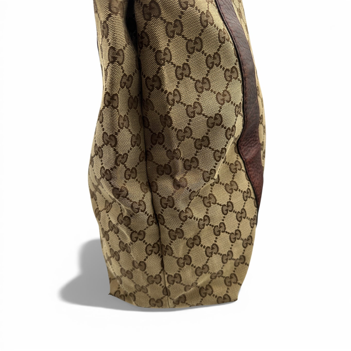 Vintage Gucci 232946 Bamboo Monogram Large Tote Shoulder Bag