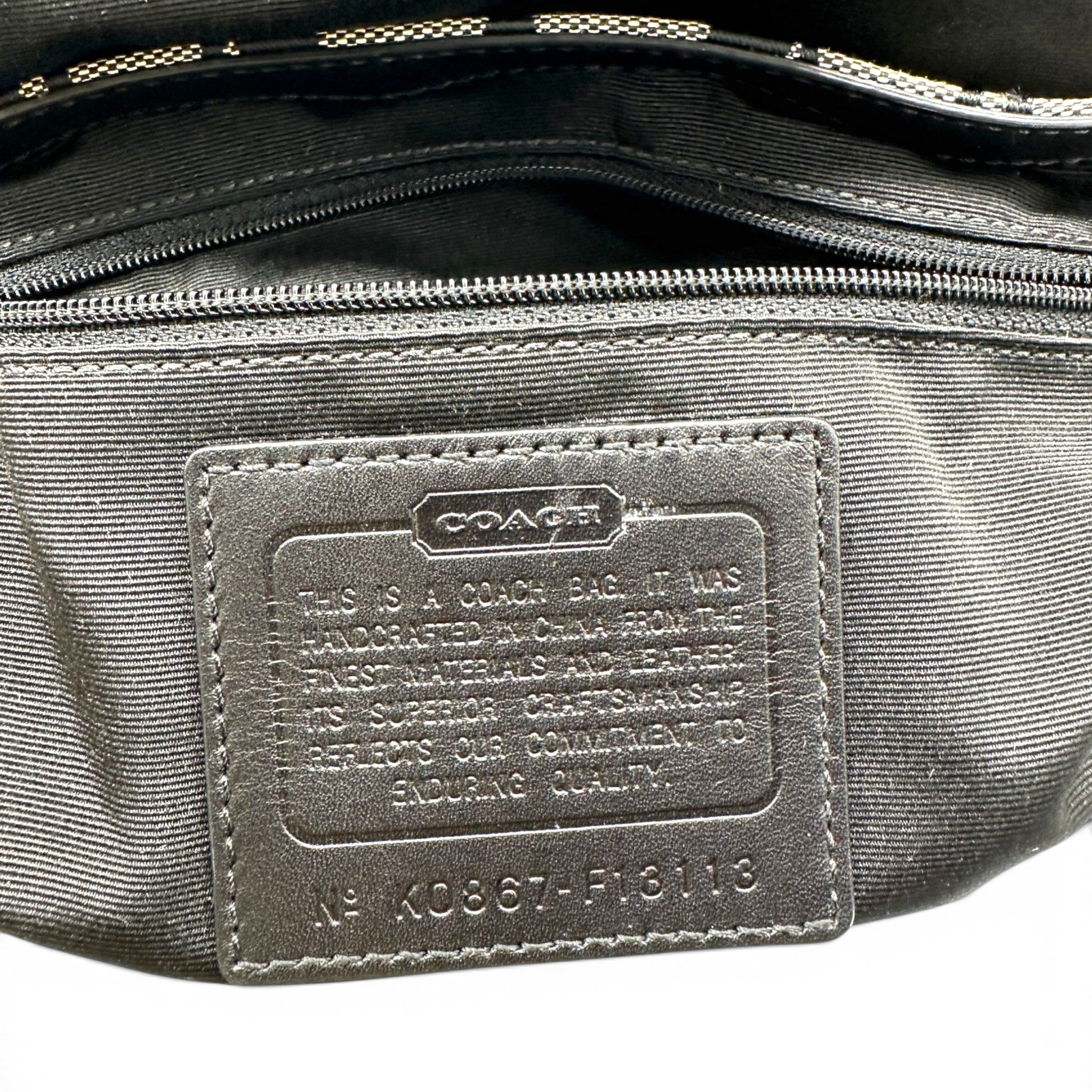 Vintage Coach F13132 Black Patent Leather Soho Shoulder Bag