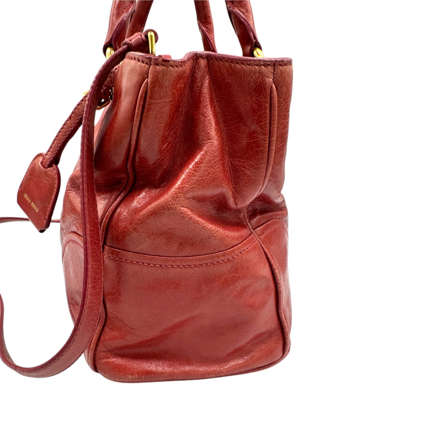 Vintage Miu Miu Vitello Shine Handbag