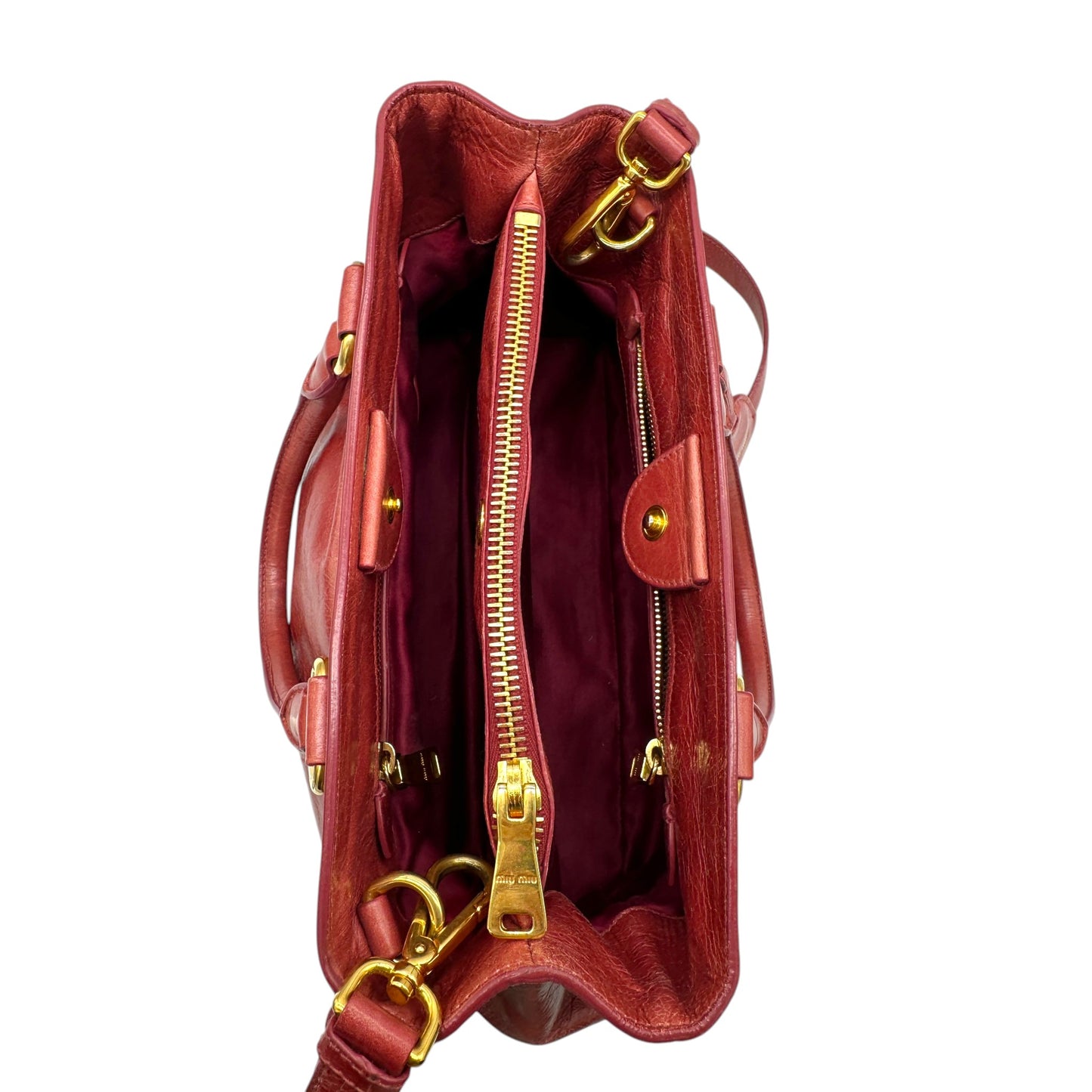 Vintage Miu Miu Vitello Shine Handbag
