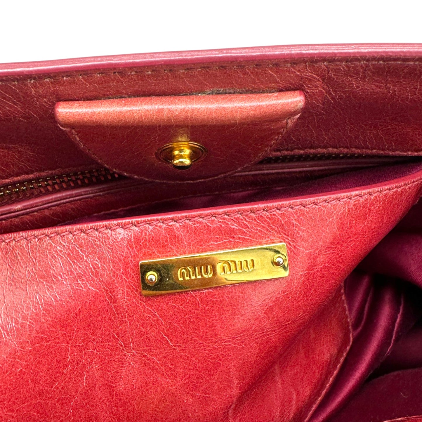 Vintage Miu Miu Vitello Shine Handbag