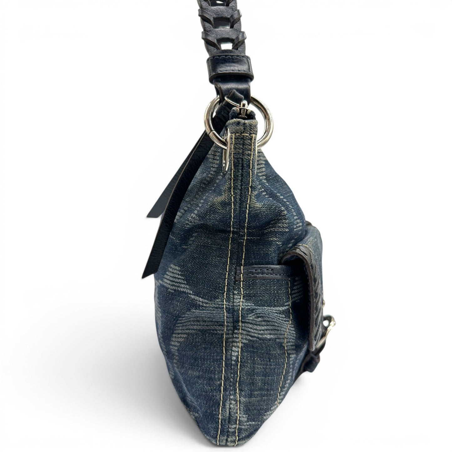 Sac bandoulière Boston en denim Coach vintage 11183