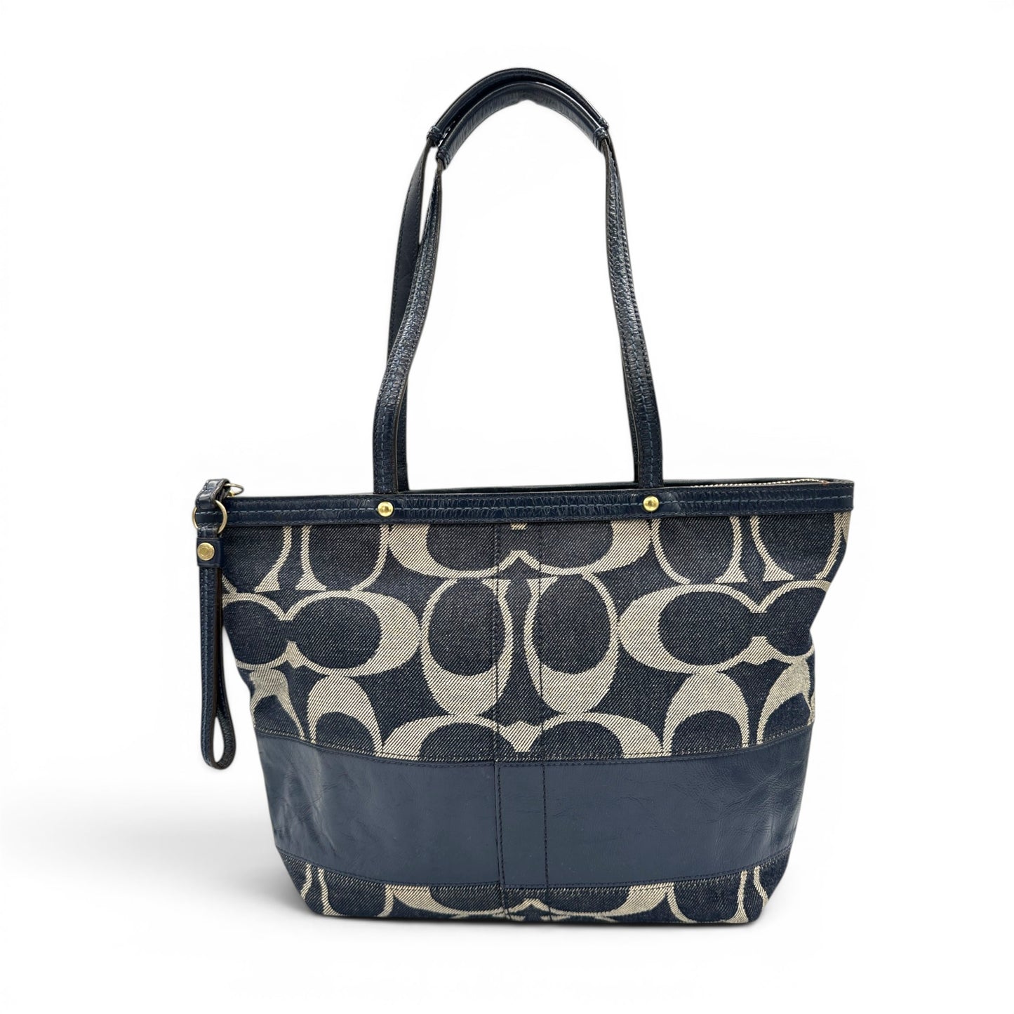 Vintage Coach 12546 Denim Tote Schultertasche