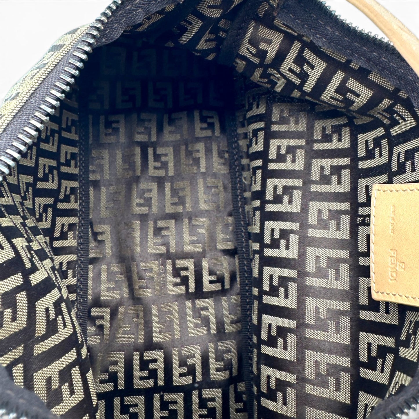 Vintage Fendi Zucchino Pouch Handbag