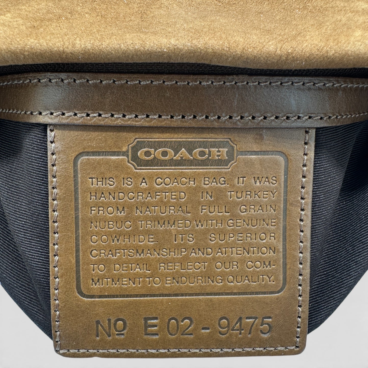 Vintage Coach 9475 Nubuck Shoulder Bag