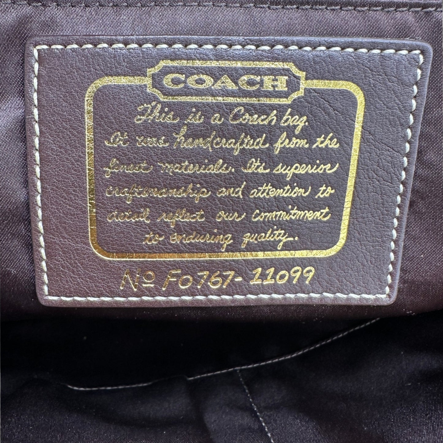 Sac cabas vintage Coach Gallery 10384