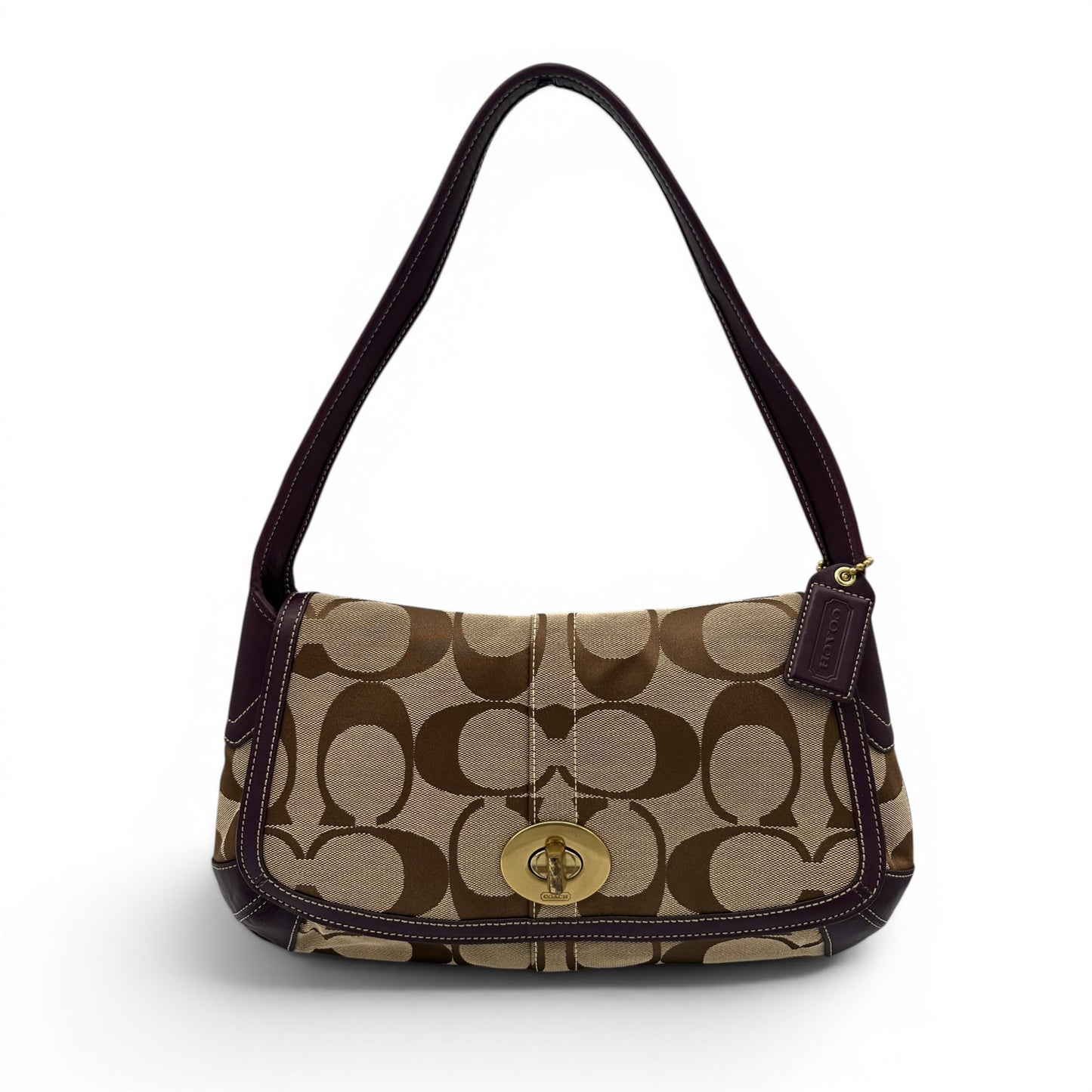 Sac bandoulière vintage Coach 11257 à rabat ergonomique