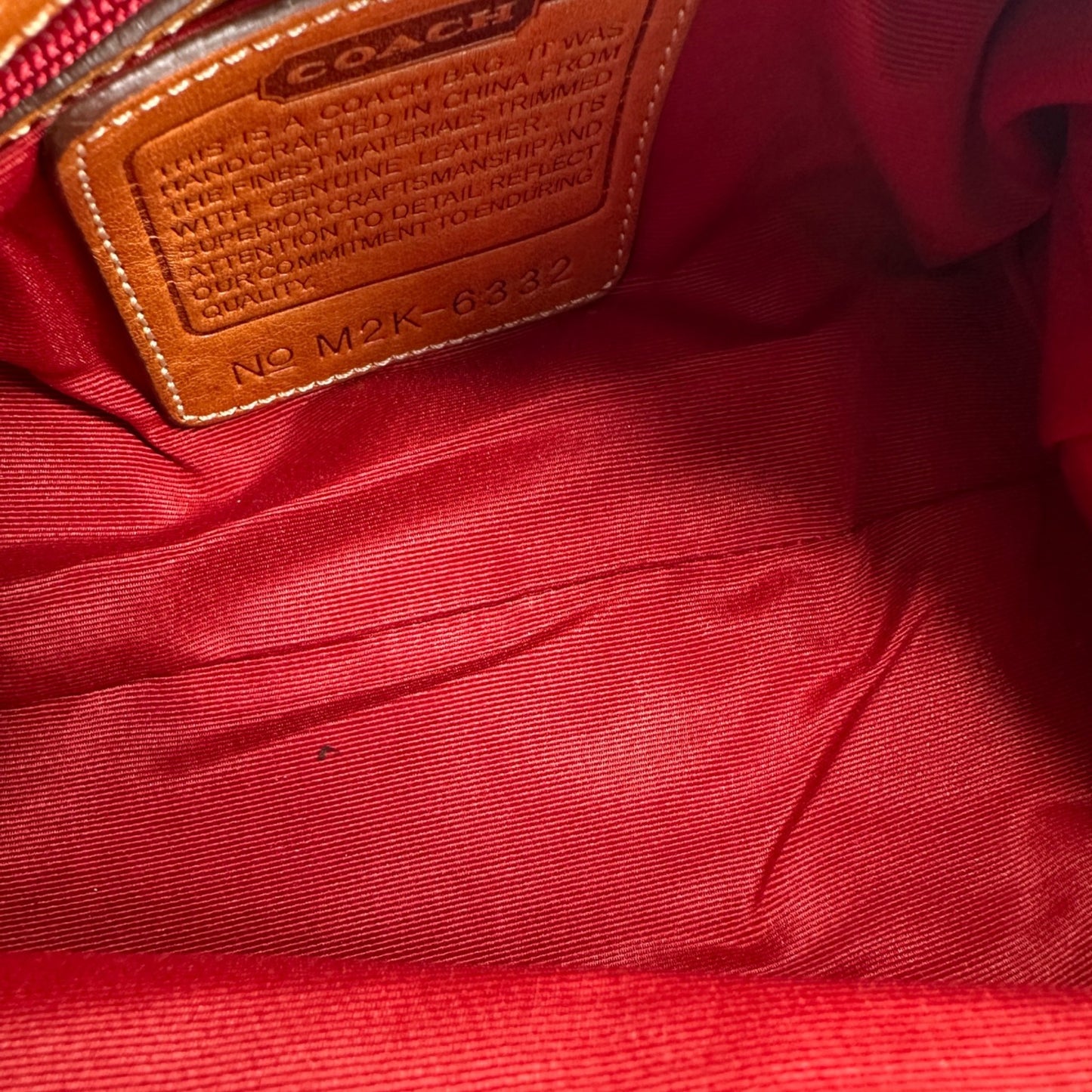 Vintage Coach 6332 Seltene rote Mini Monogram Sufflette Schultertasche Y2K