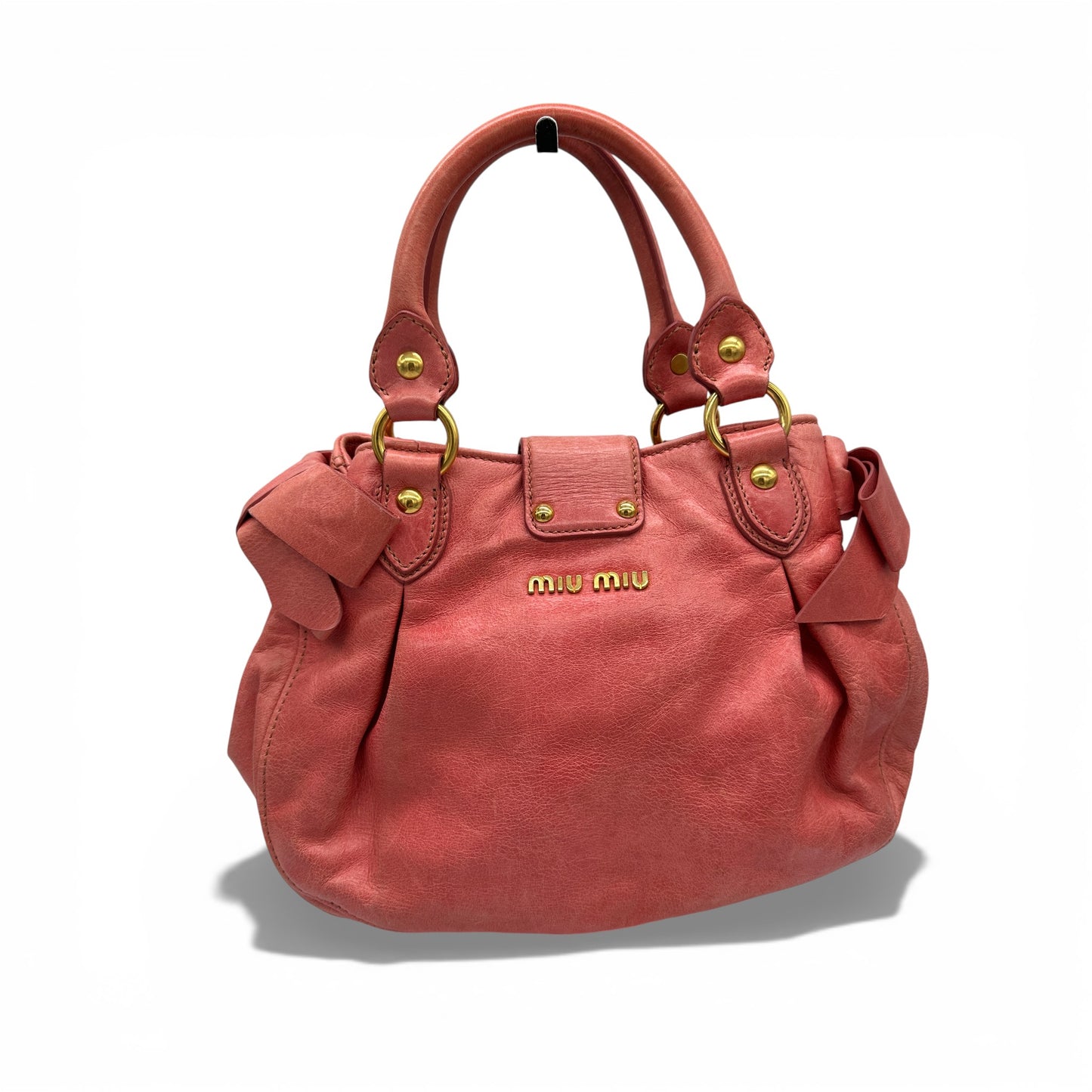 Miu Miu Matelassè Vitello Lux Bow Handbag