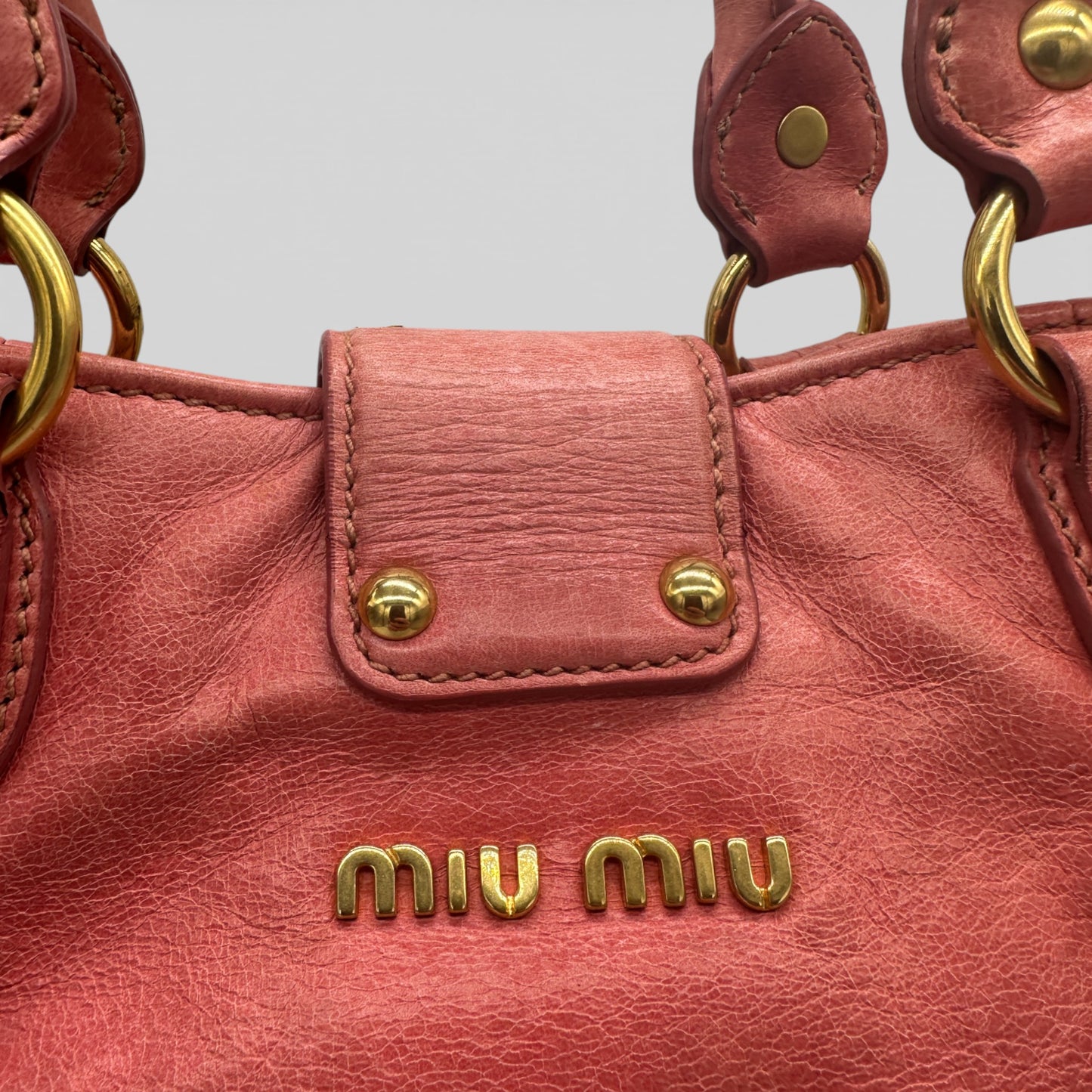 Miu Miu Matelassè Vitello Lux Bow Handbag
