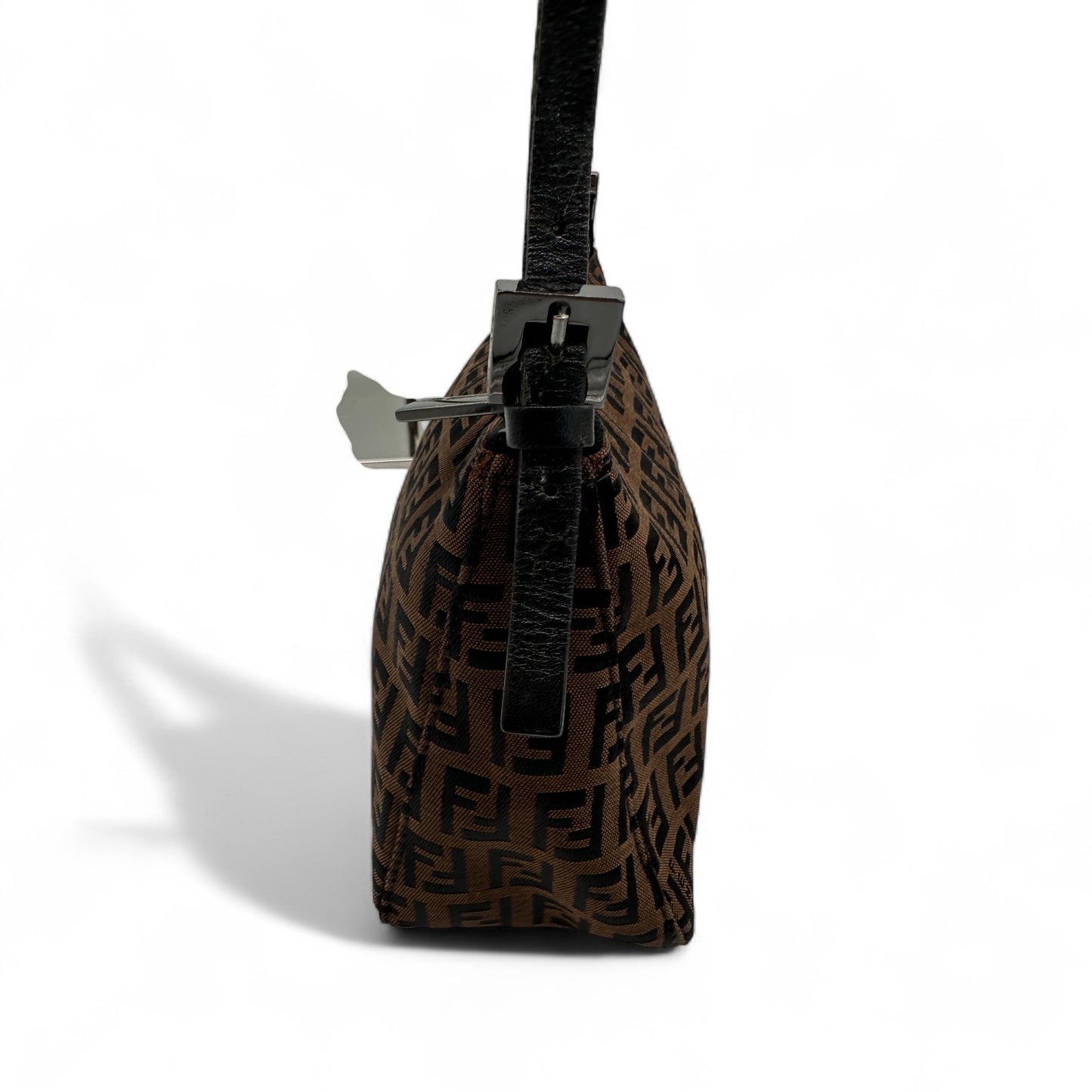 Vintage Fendi Brown Zucchino Shoulder Bag